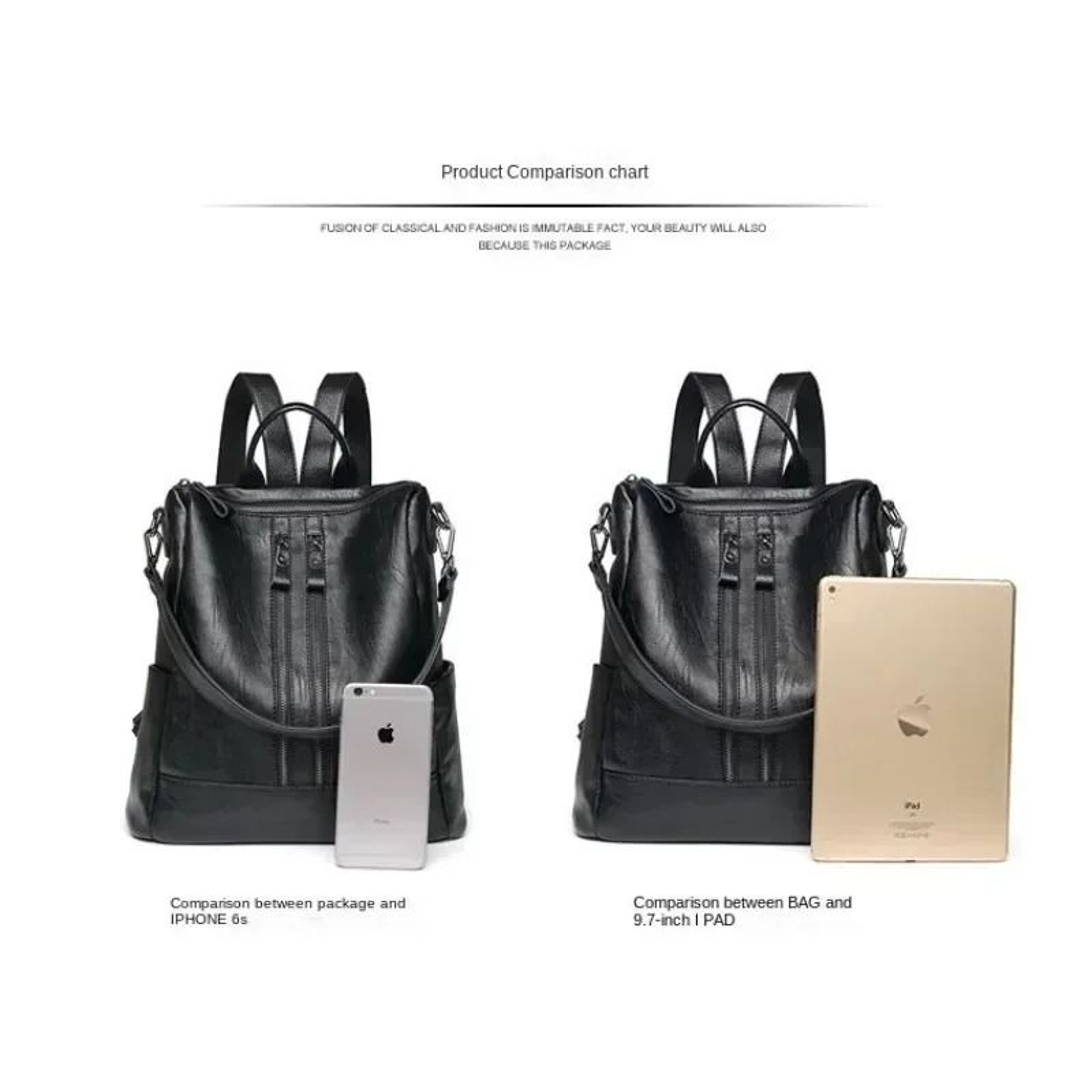 Large Anti Theft Waterproof Leather Backpack Fashionable Travel Shoulder Bag For Women 4