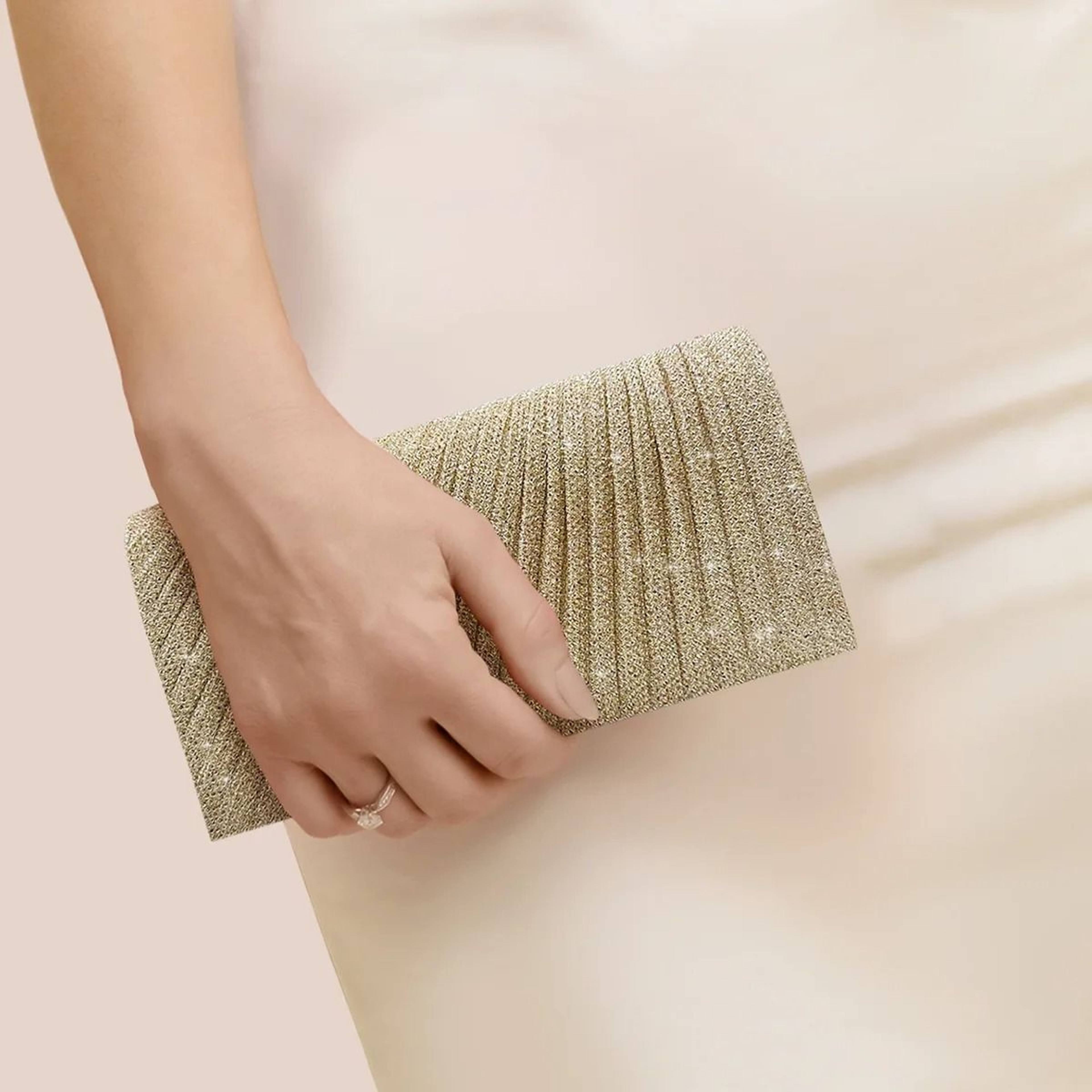Elegant Silver Glitter Envelope Evening Bag  Shiny Ladies Chain Shoulder Bag For Weddings  Parties 5