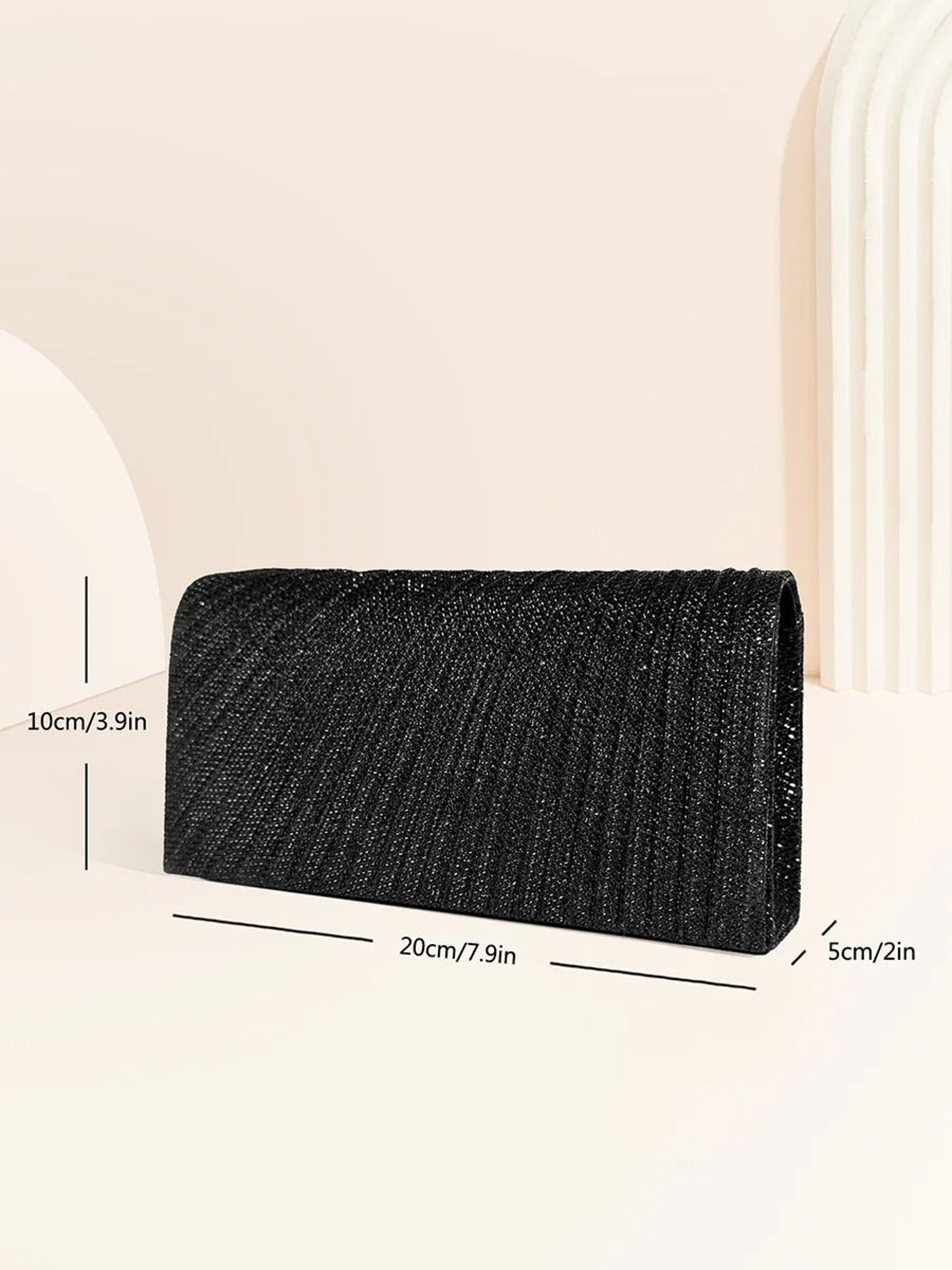 Elegant Silver Glitter Envelope Evening Bag  Shiny Ladies Chain Shoulder Bag For Weddings  Parties 13