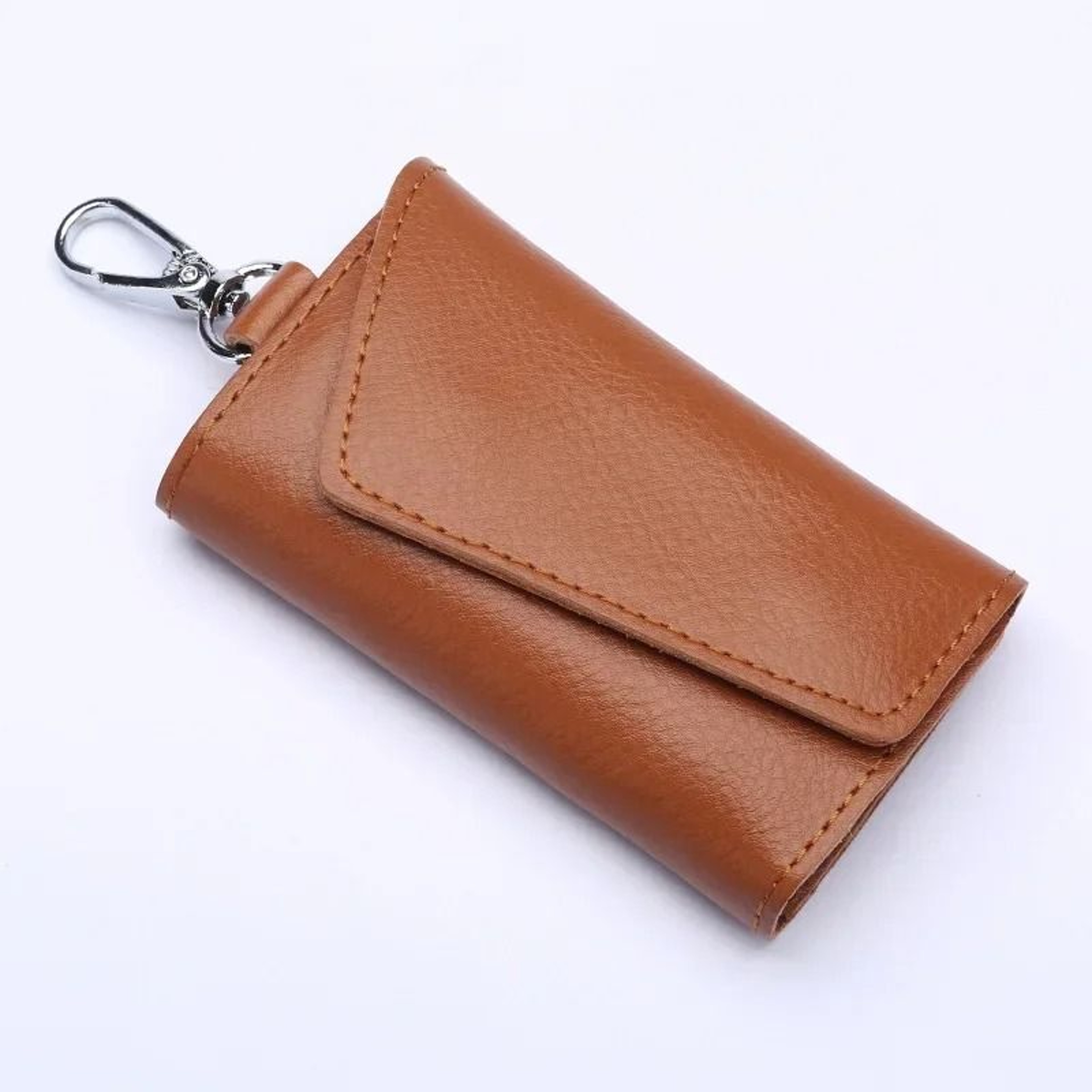 Genuine Leather Car Key Organizer Pouch Key Holder Wallet 8