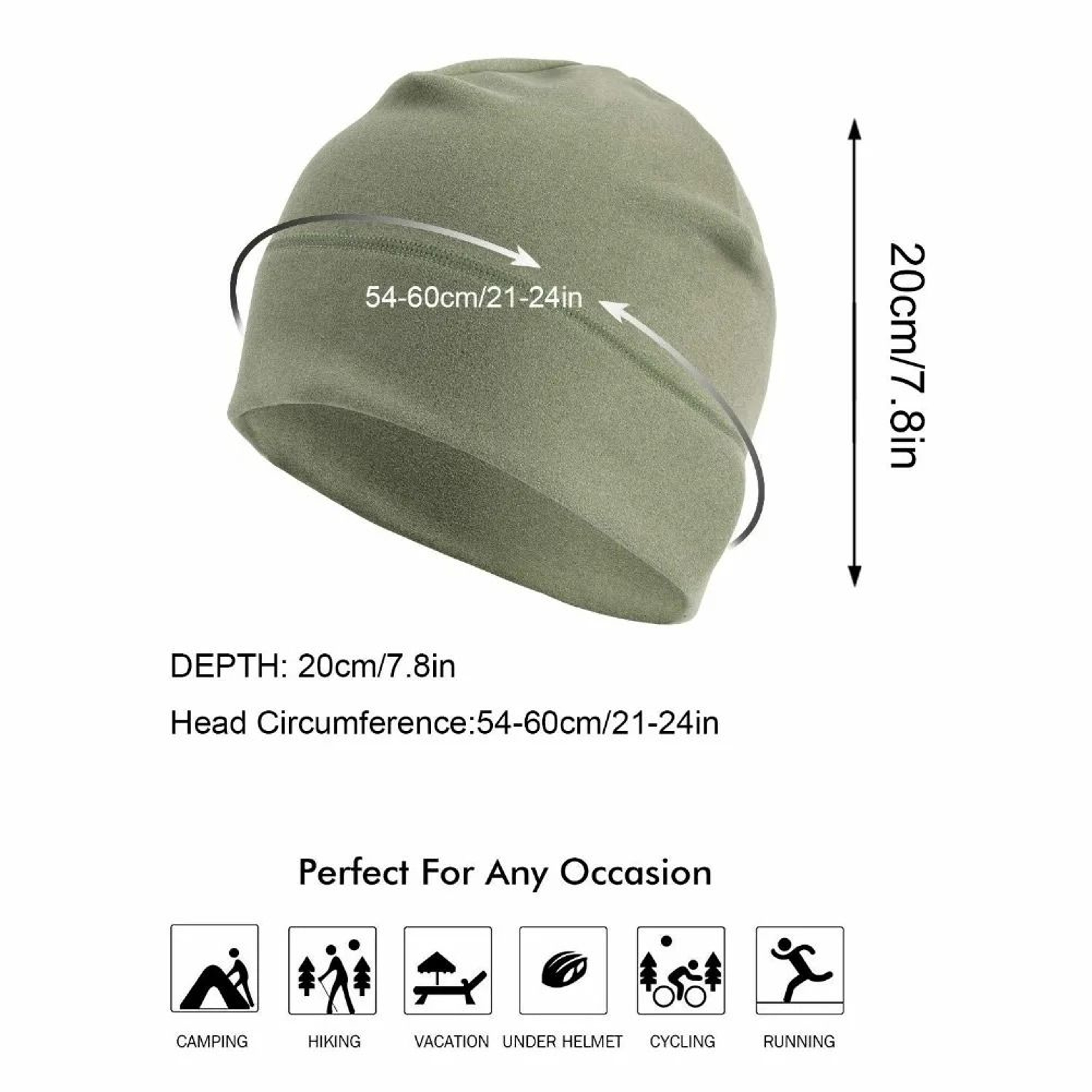 Winter Thermal Warm Skull Cap Windproof Fleece Ski Running And Cycling Beanie Hat For Men And Women 2