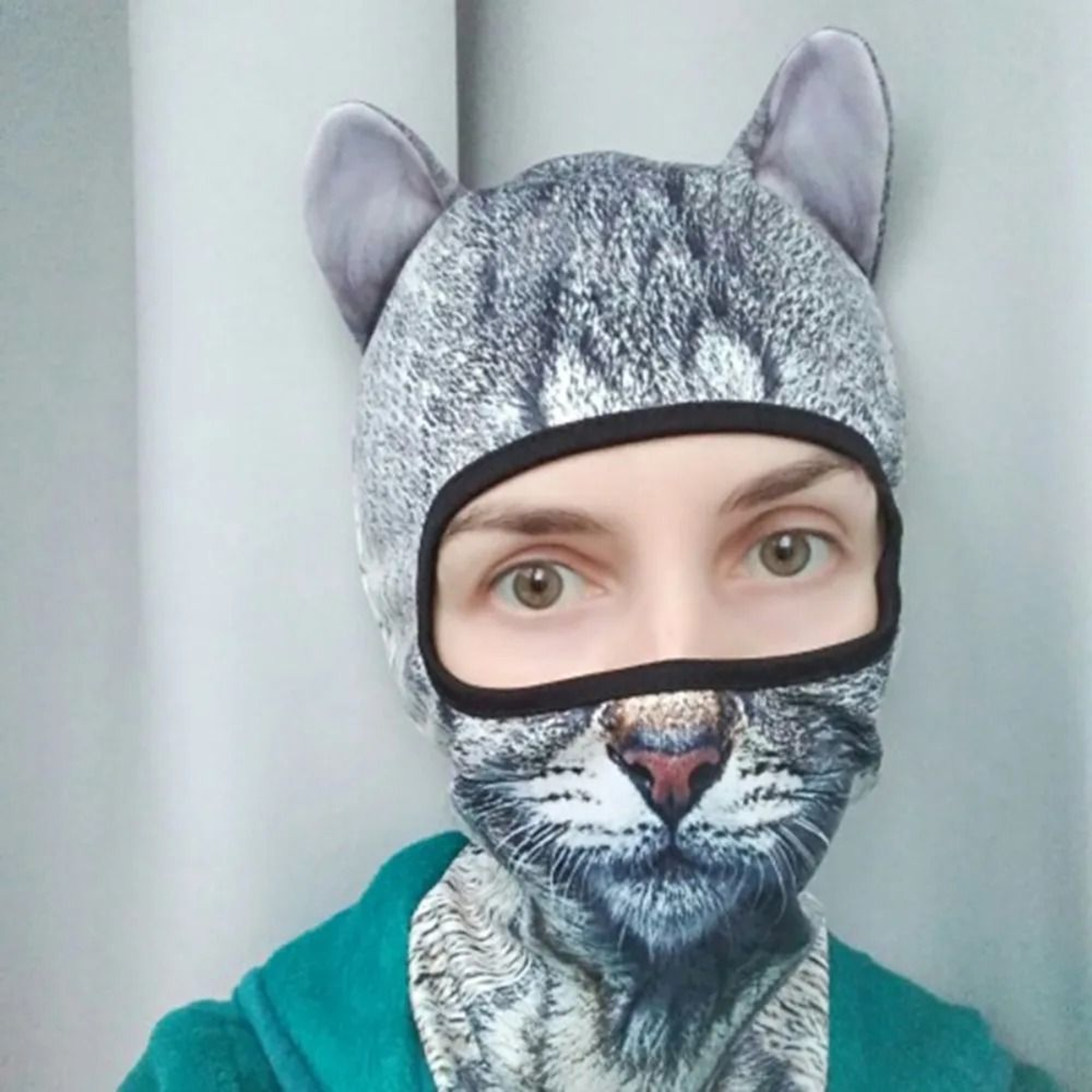 3D Animal Balaclava Full Face Mask Funny Windproof Ski Hat And Neck Gaiter With Ears For Cycling An 5
