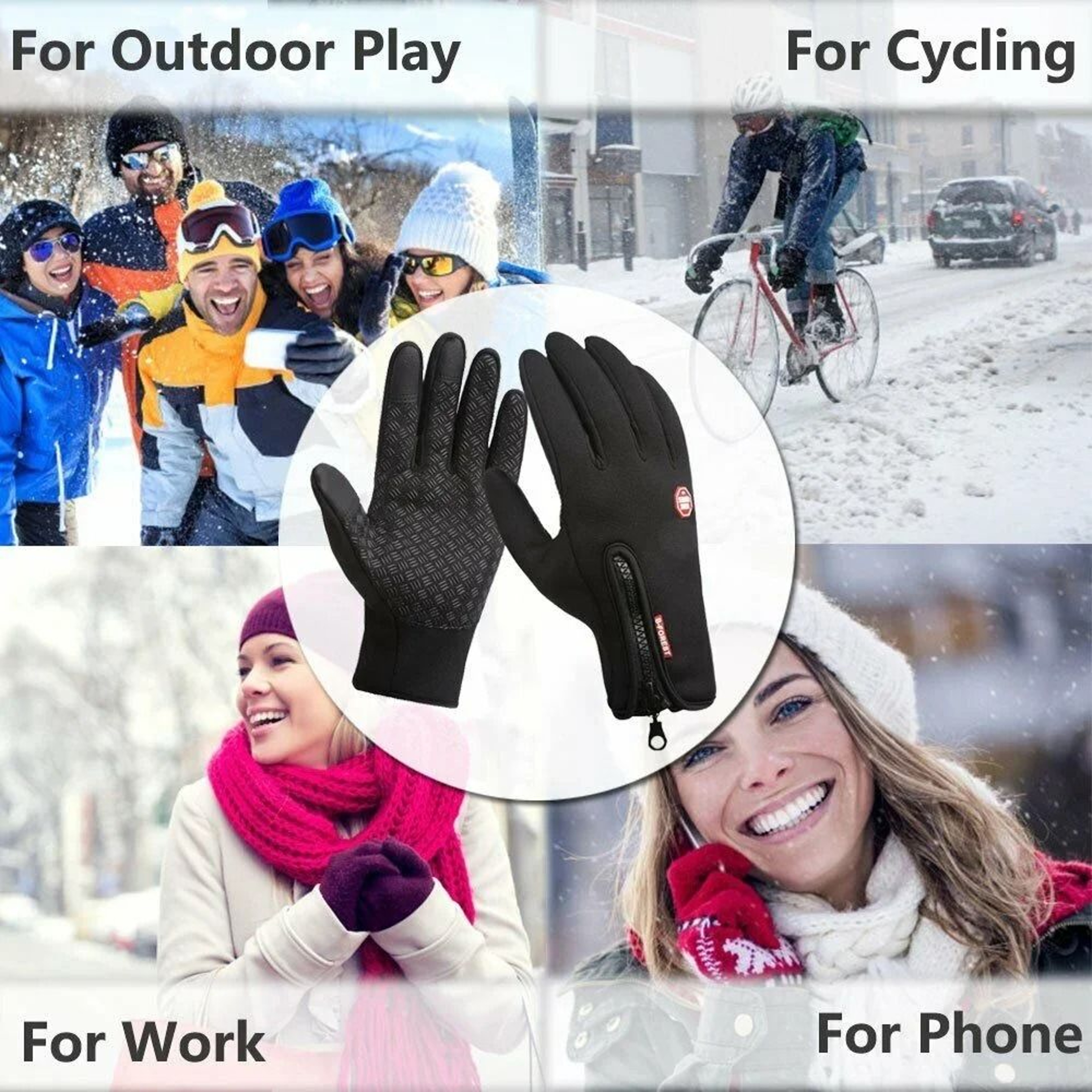 Winter Touch Screen Windproof Thermal Gloves For Cold Weather Outdoor Cycling And Sports 5