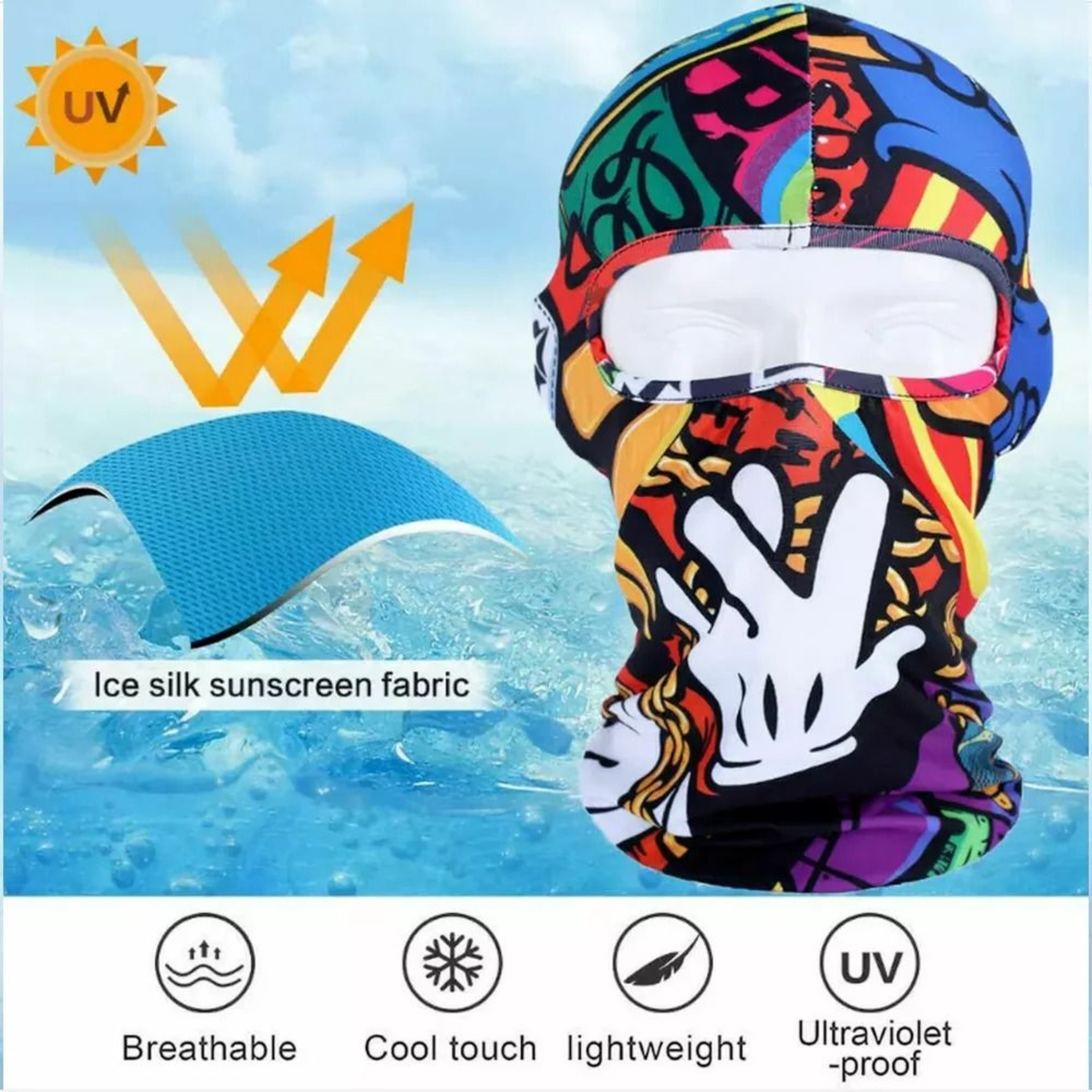 Outdoor Sports Breathable Balaclava UV Protection Face Mask For Motorcycle Riding And Cycling 1