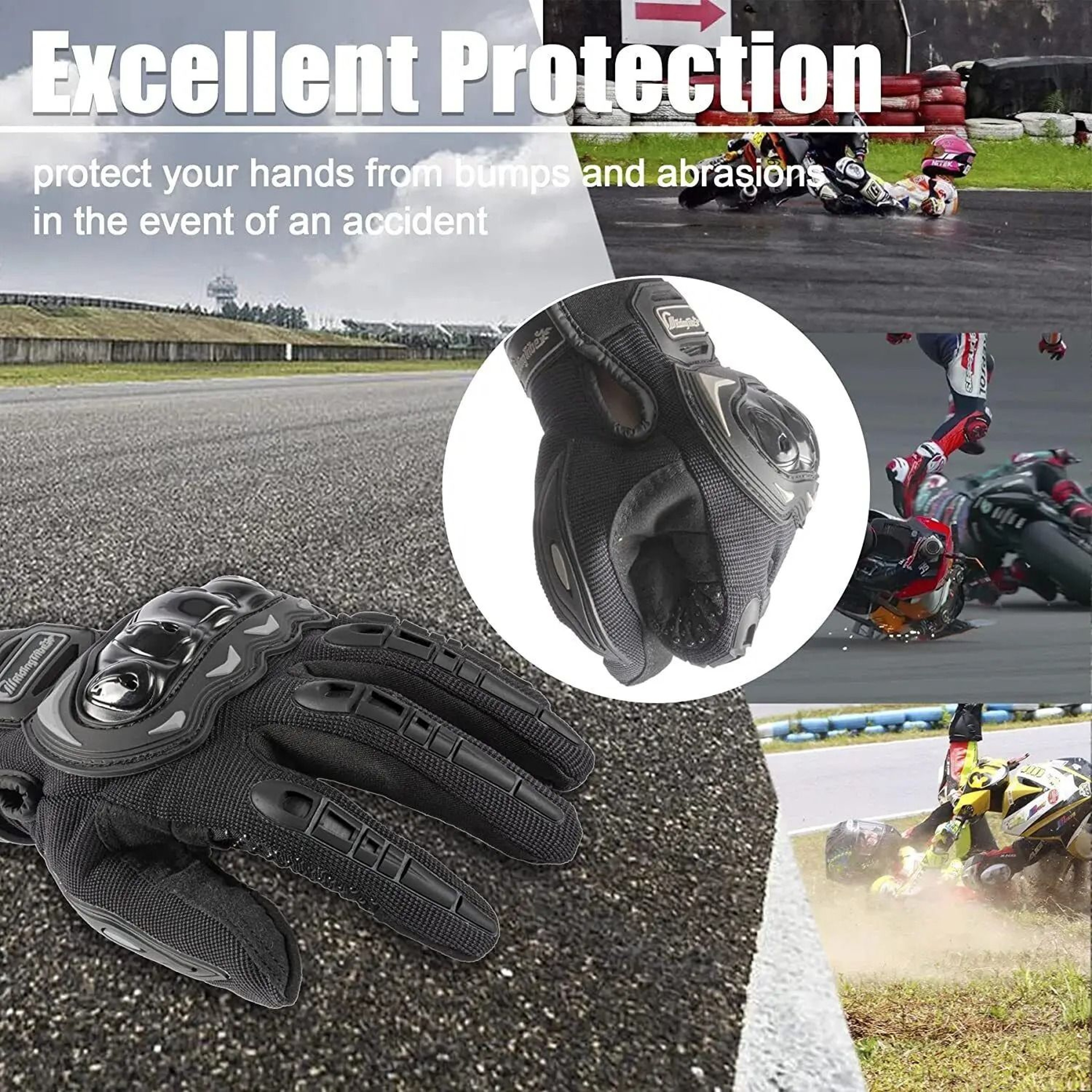 Full Finger Touchscreen Motorcycle Gloves For BMX ATV MTB Riding Road Racing And Motocross 4