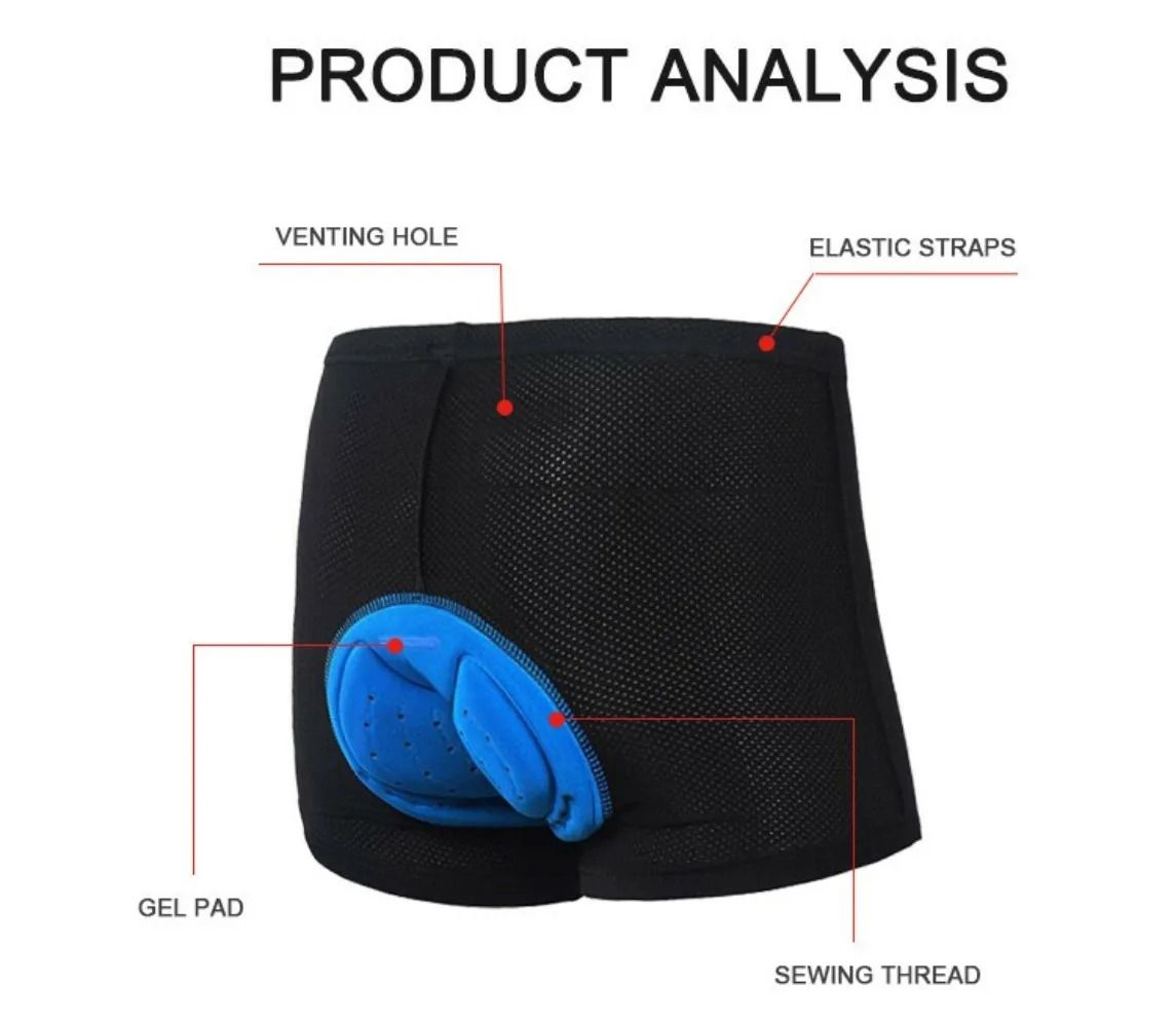 3D GEL Padded Cycling Underwear Shorts Breathable MTB Bike Undershorts For Men And Women 3
