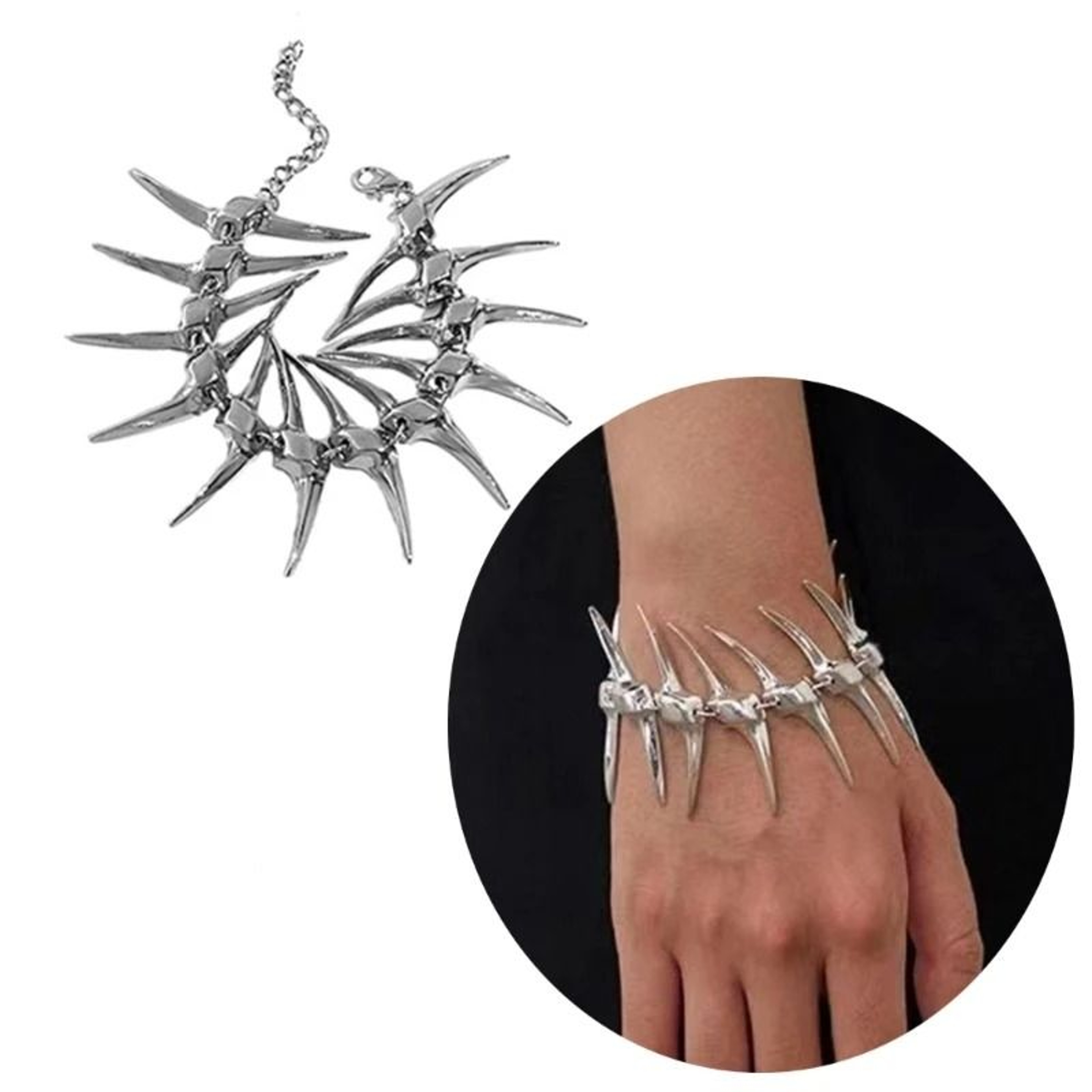 Thorn Fish Bone Link Chain Bracelet Fashion Charm Bangle And Couple Jewelry For Parties 0