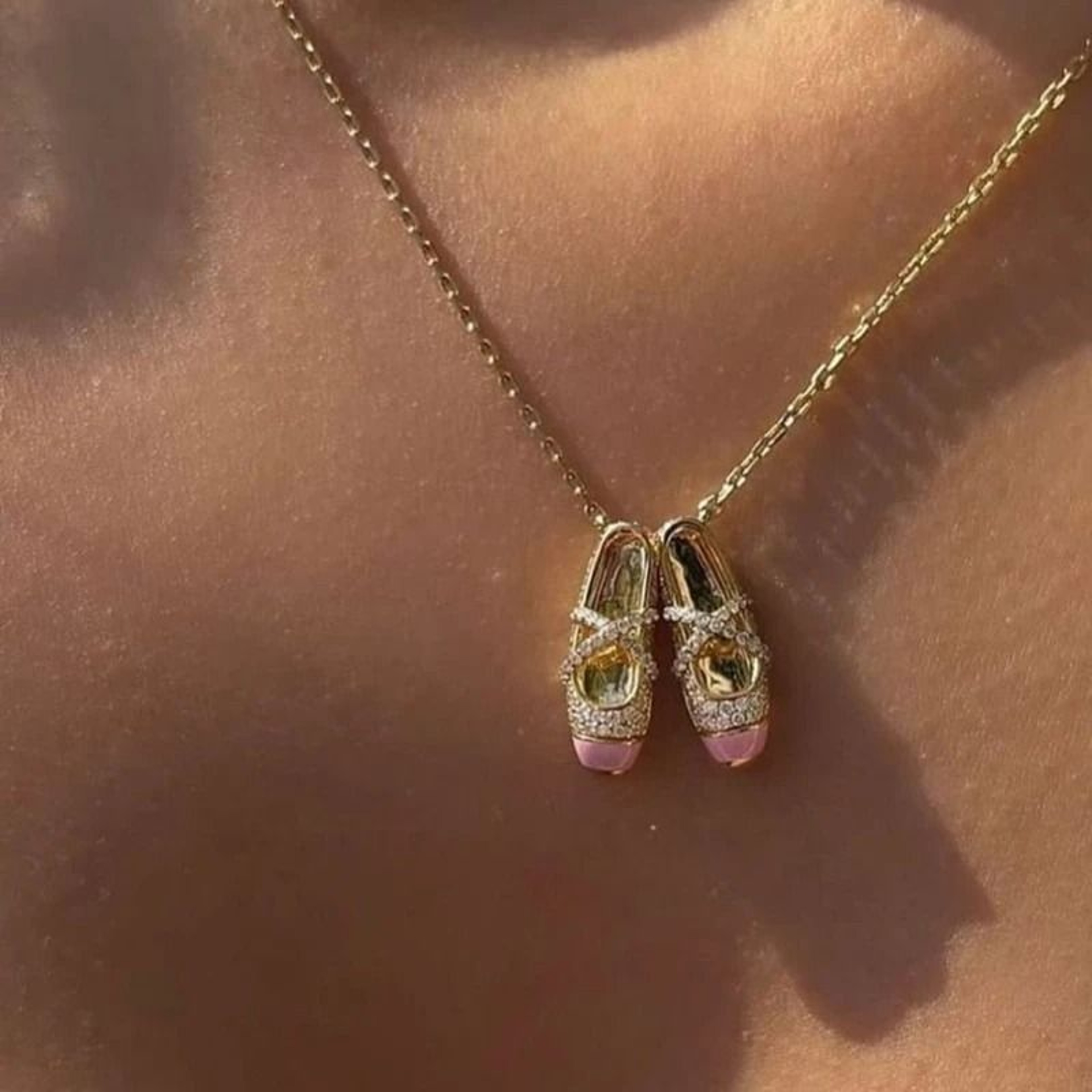 Ballet Crystal Pendant Necklace 2