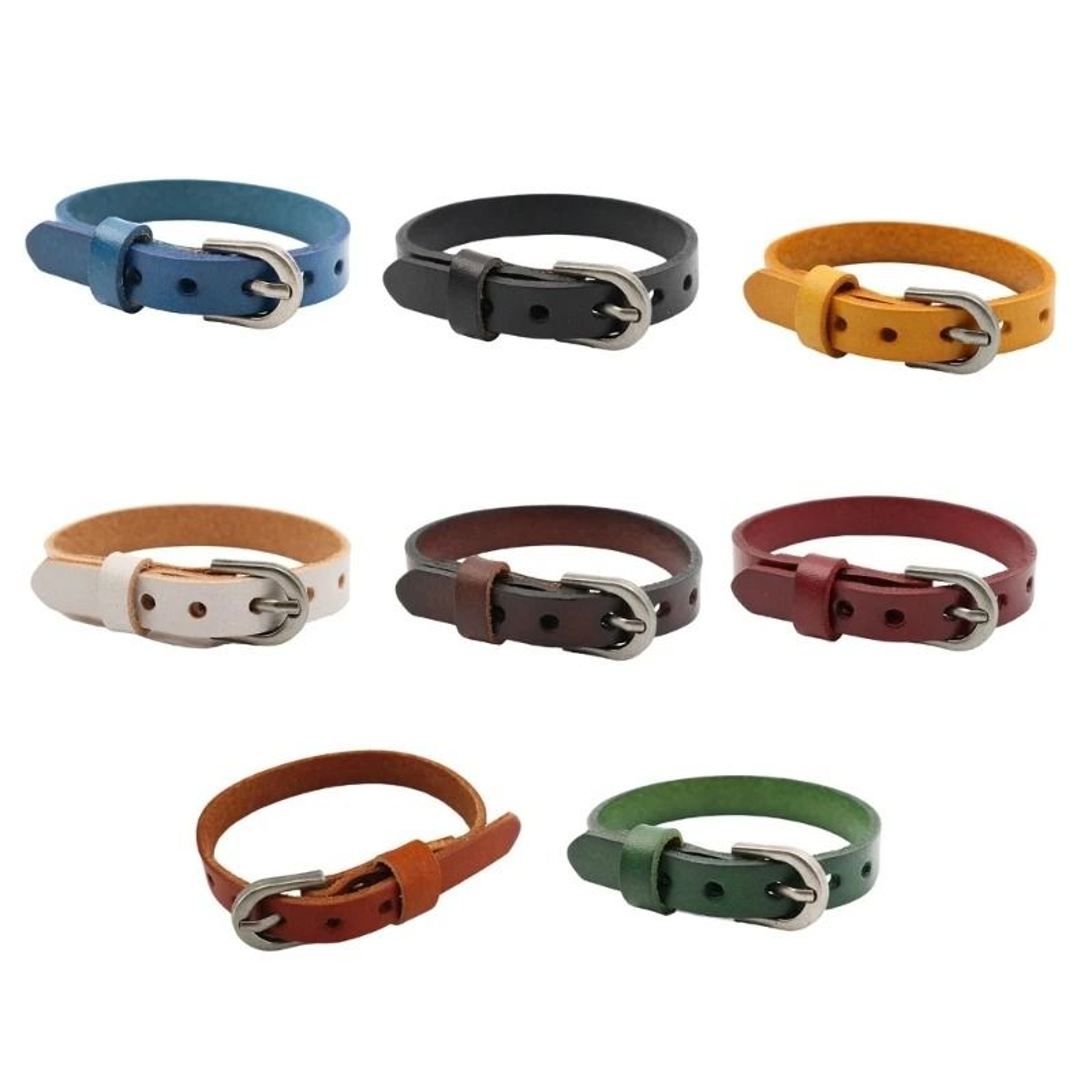 Handmade Leather Bead Bracelet 0