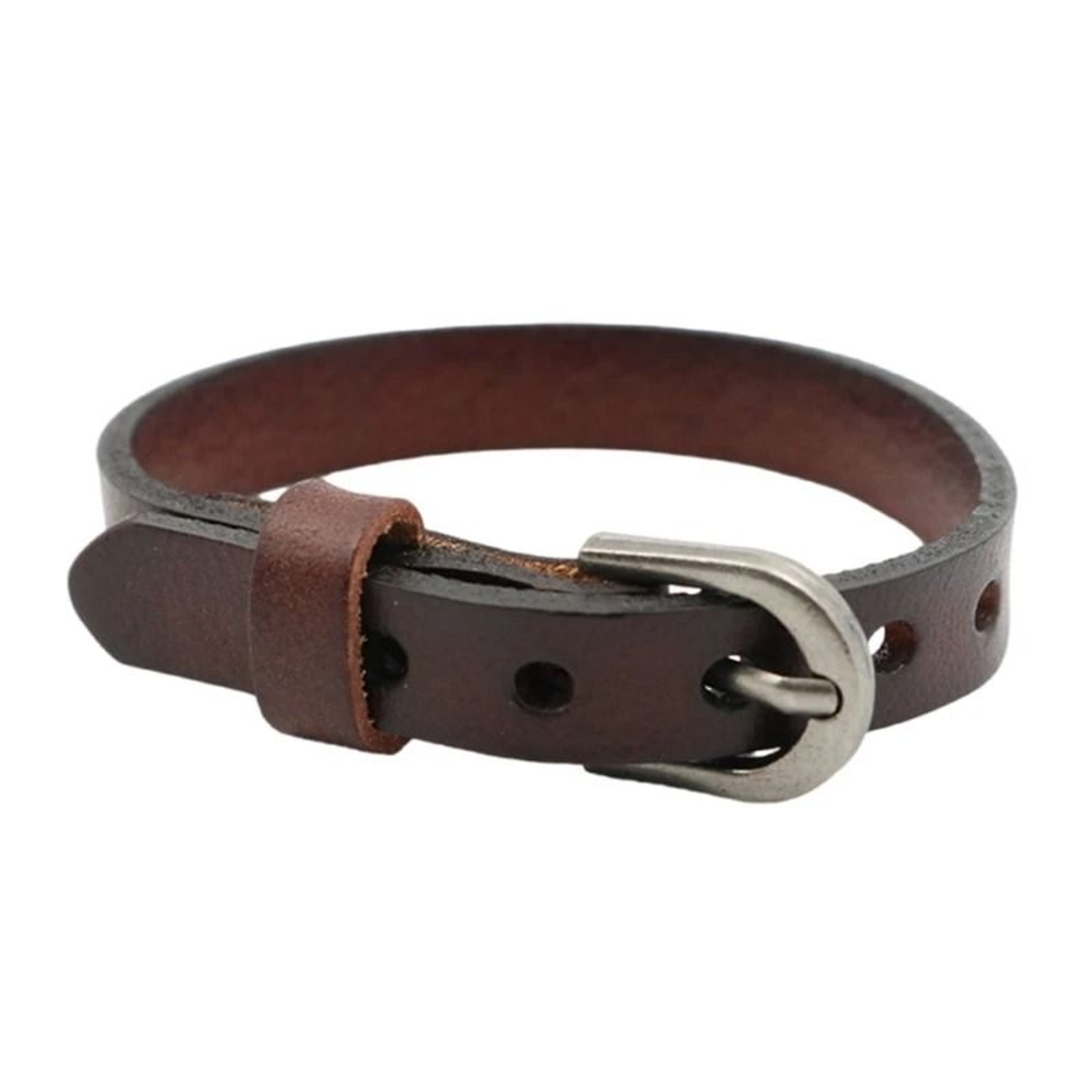 Handmade Leather Bead Bracelet 10