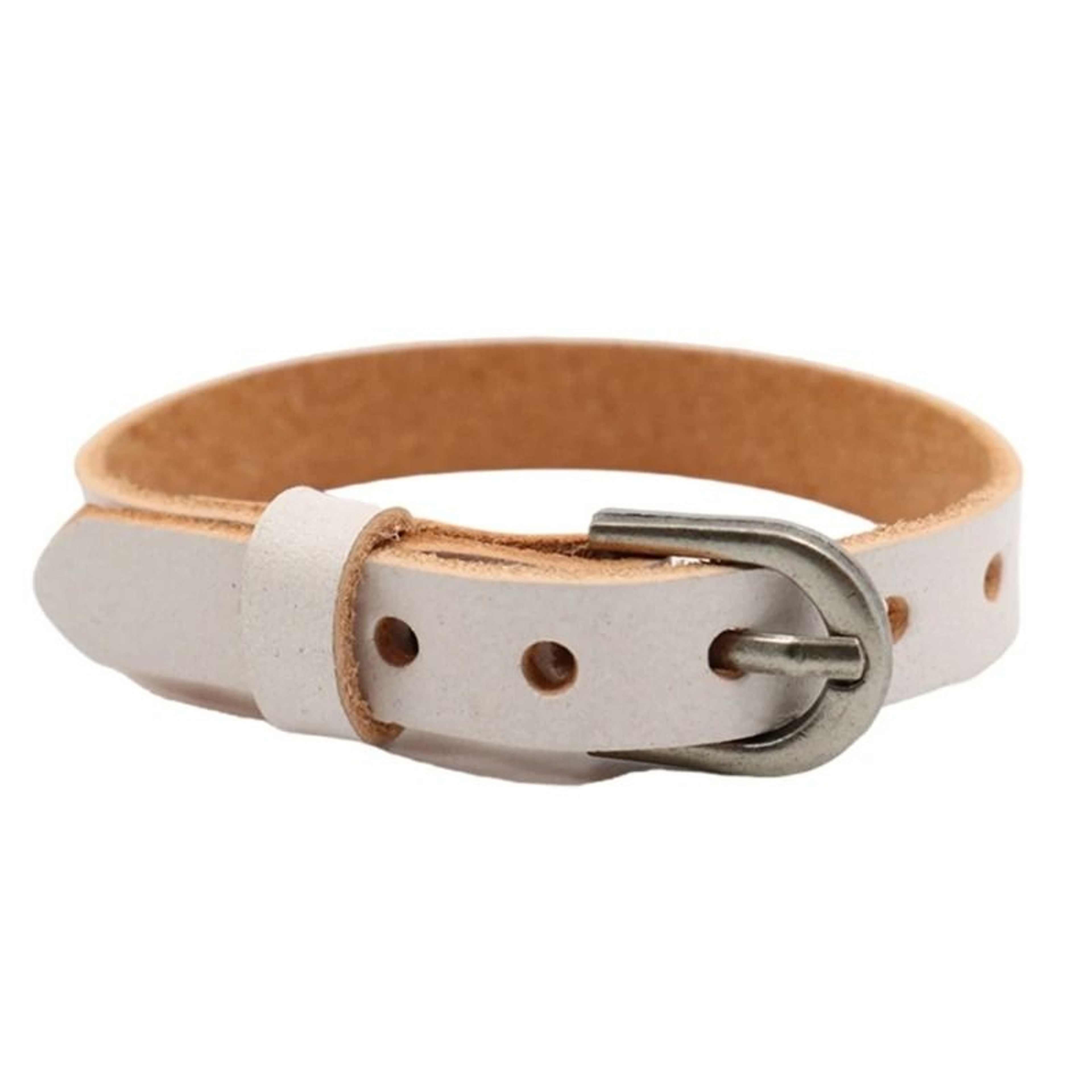 Handmade Leather Bead Bracelet 7
