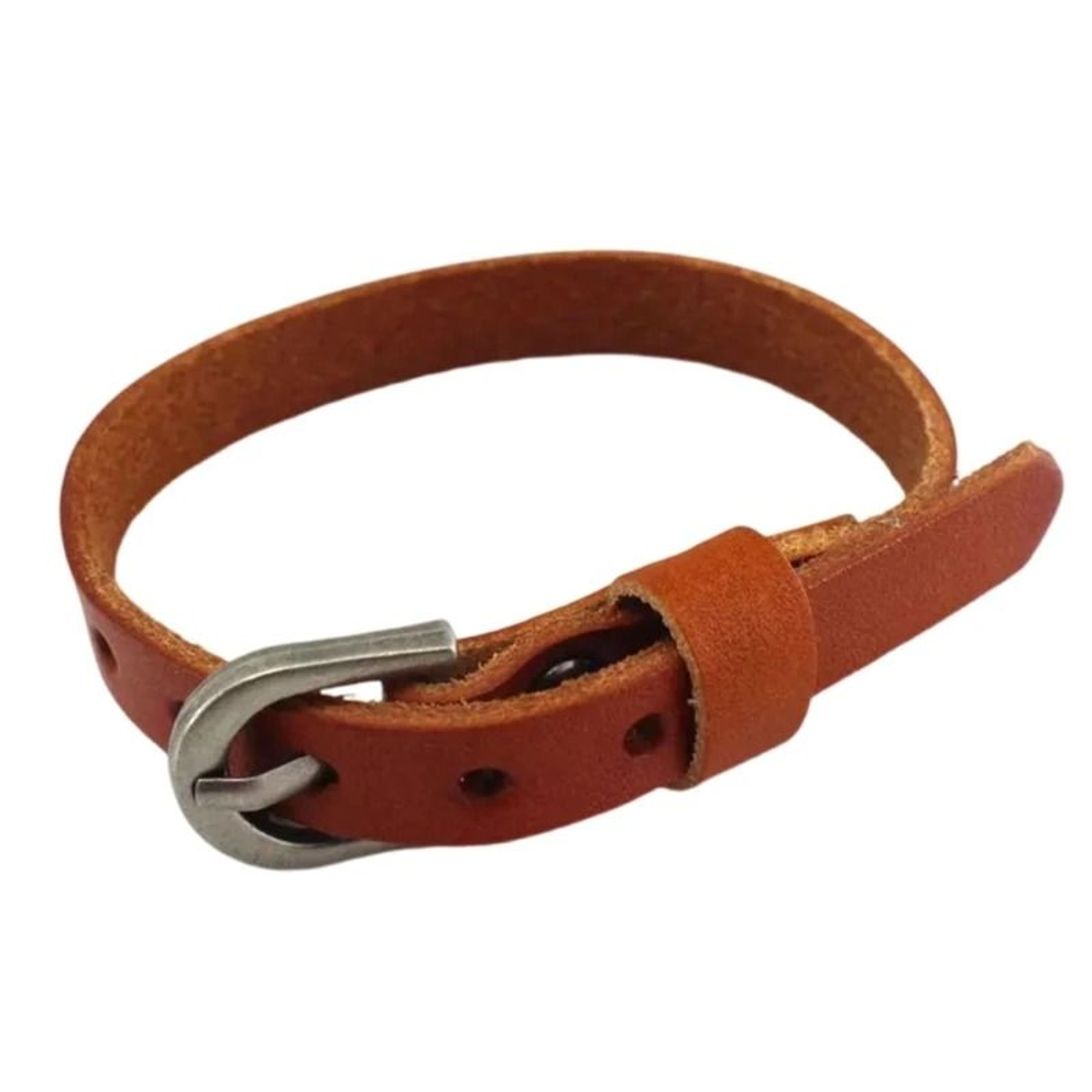 Handmade Leather Bead Bracelet 8