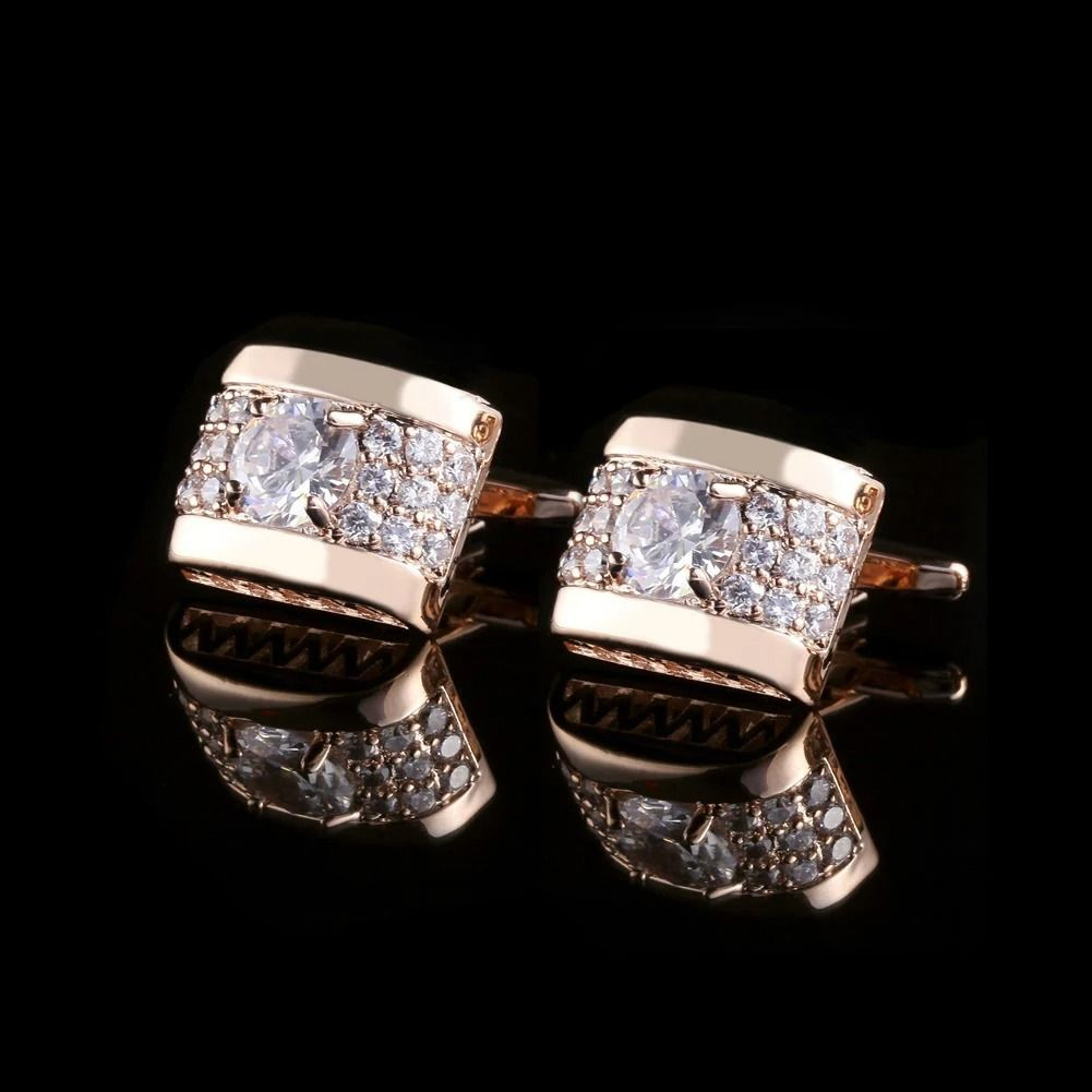 Rhinestone Cufflinks For Men 3