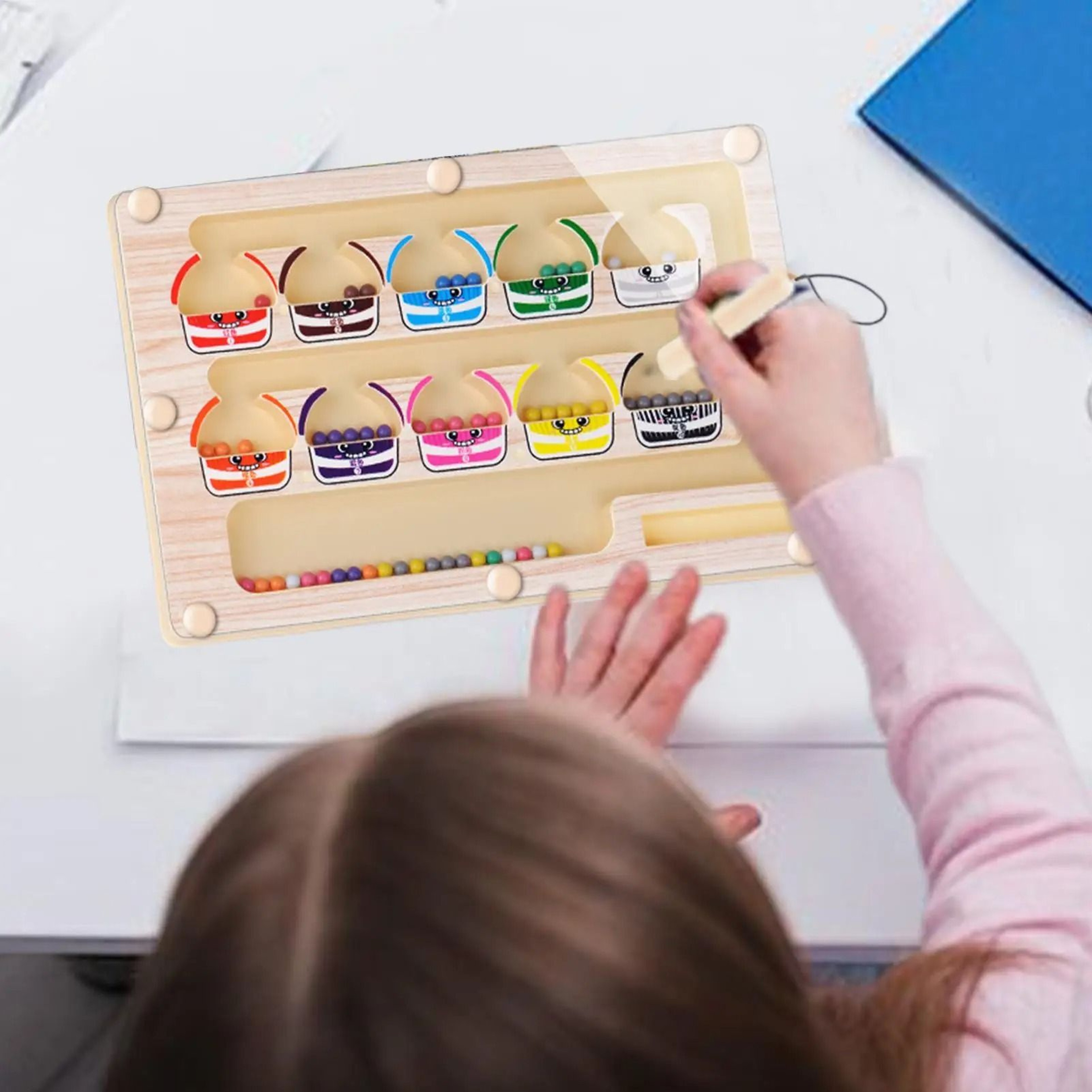 Magnetic Color Sorting Maze And Drawing Board 2