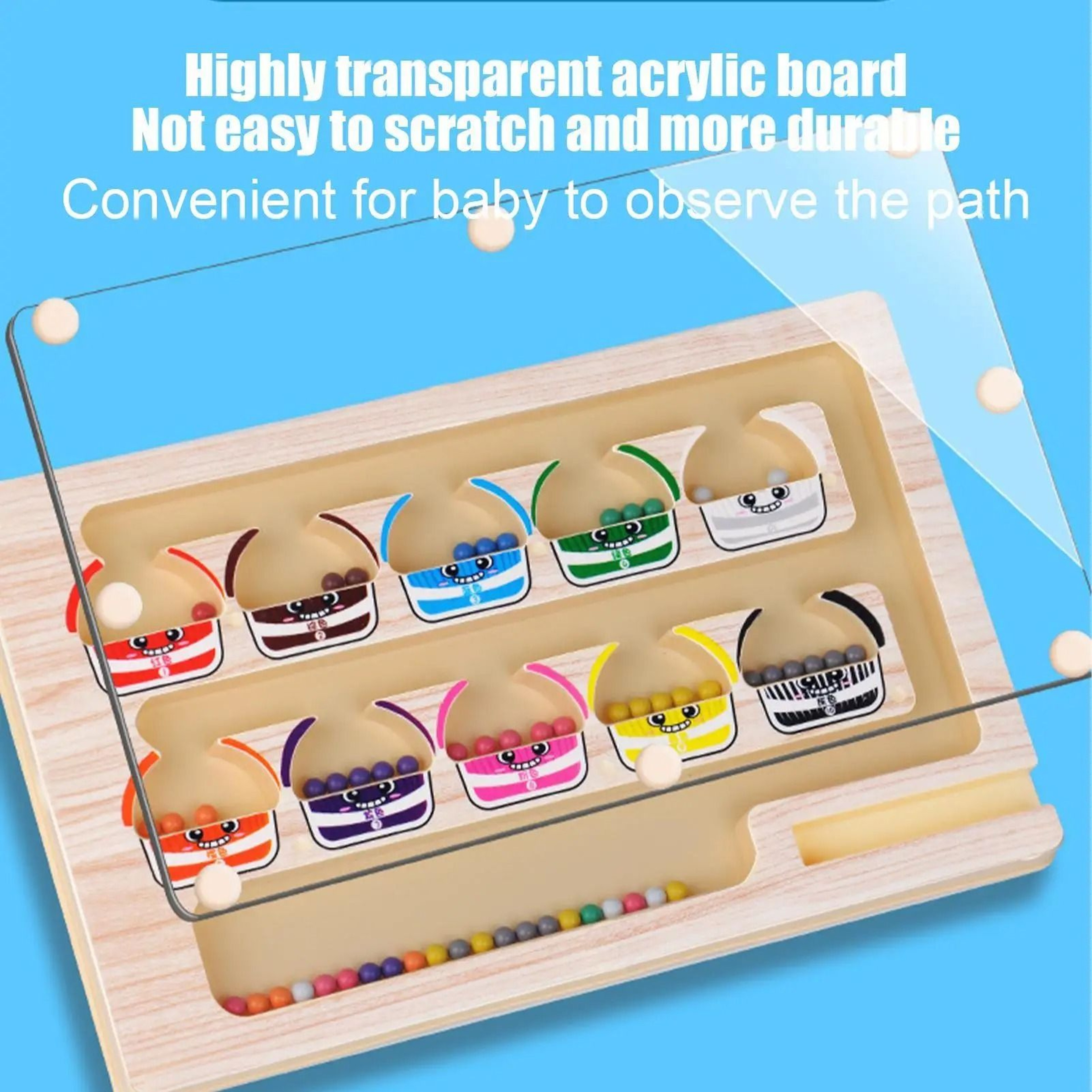 Magnetic Color Sorting Maze And Drawing Board 4