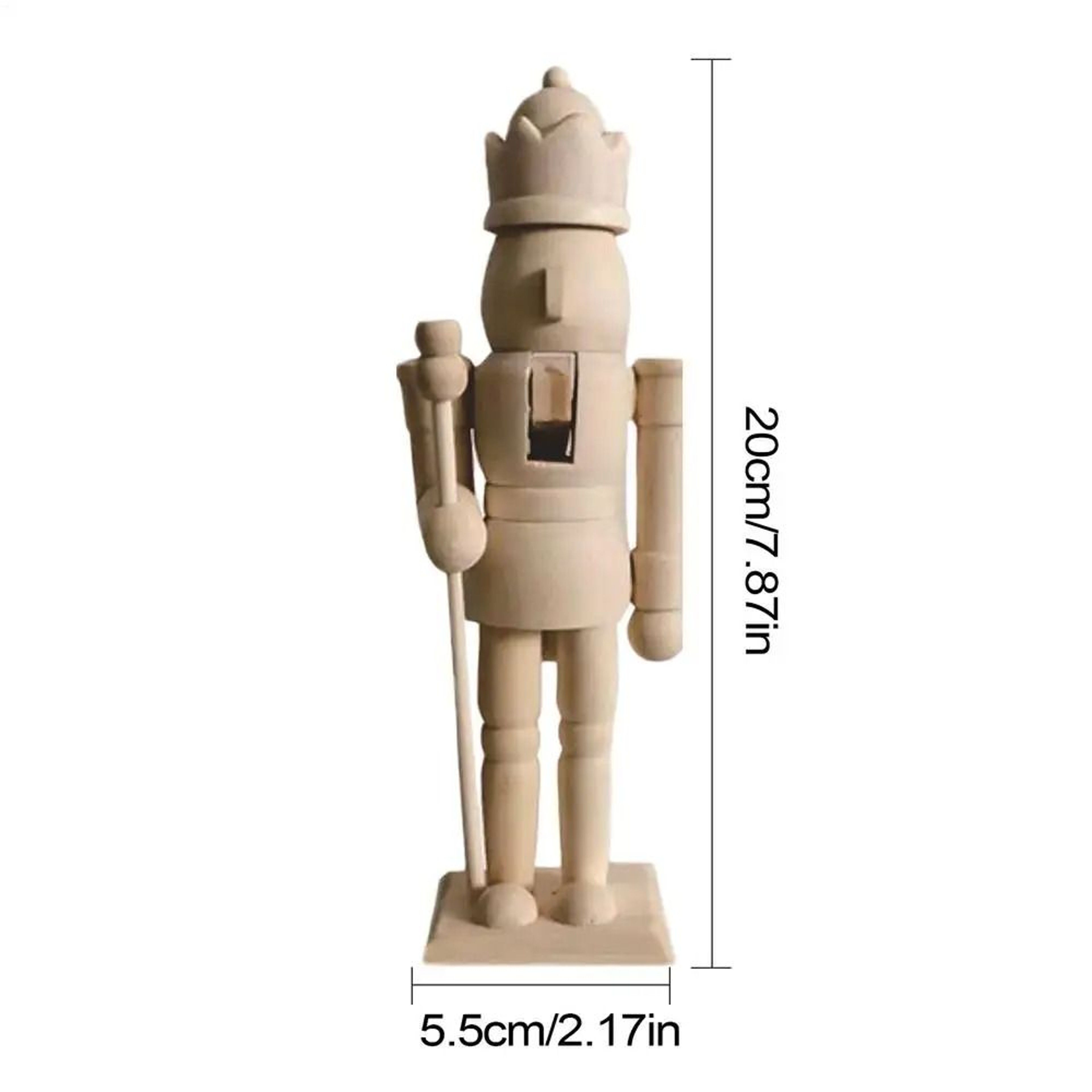 Wooden Paintable Nutcracker Craft Set 6