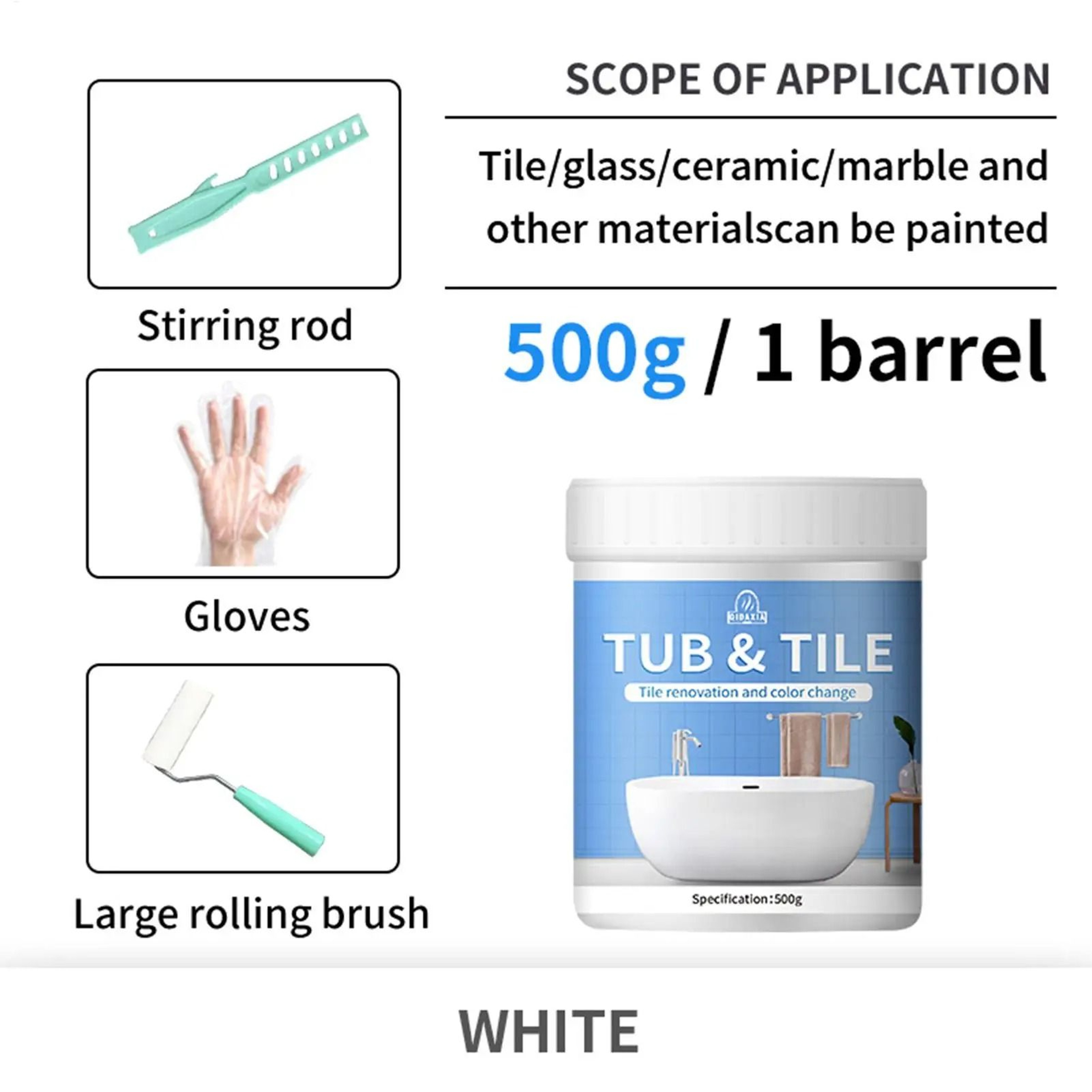 Bathroom Tile And Bathtub Paint Kit 4