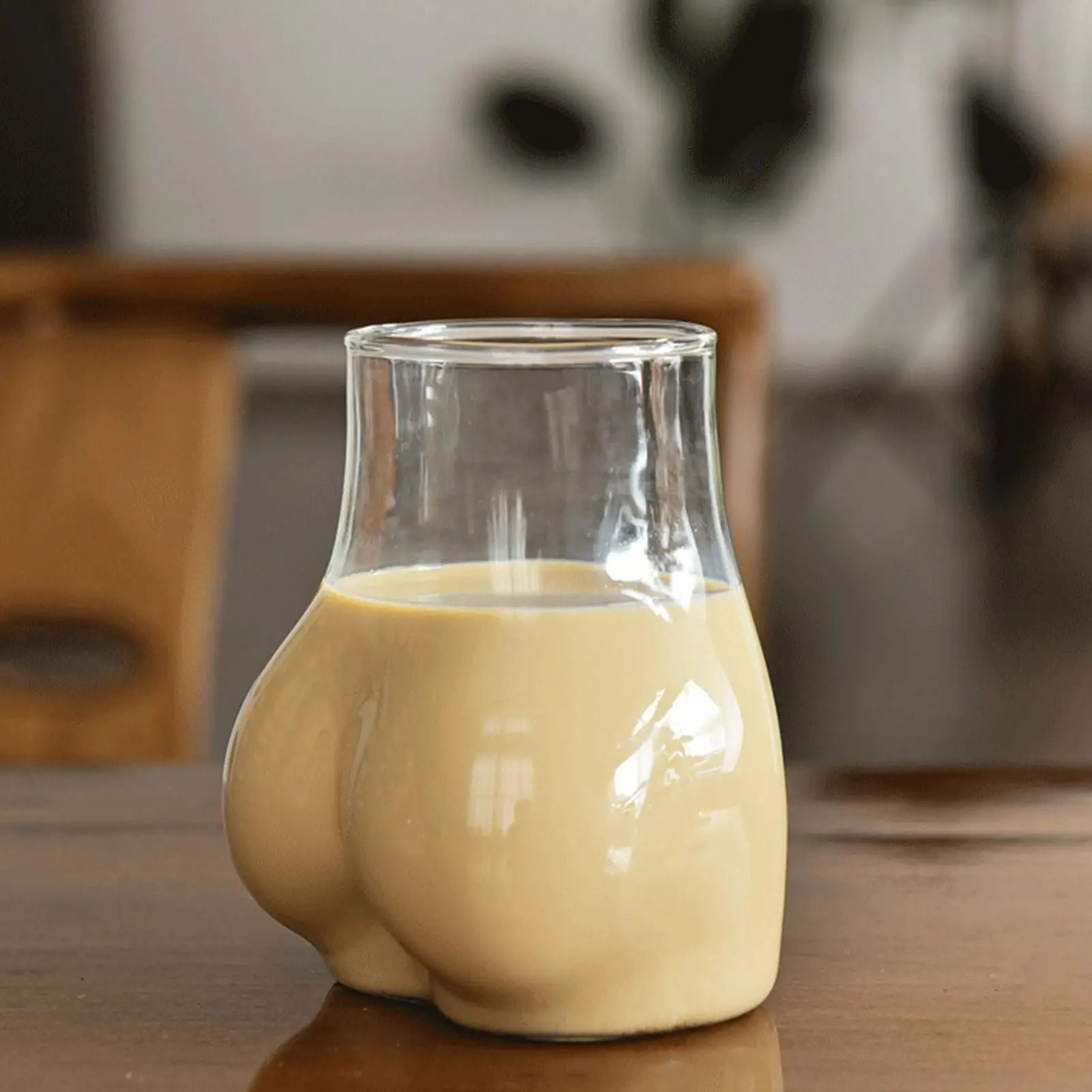 Transparent Glass Body Shape Mug 1