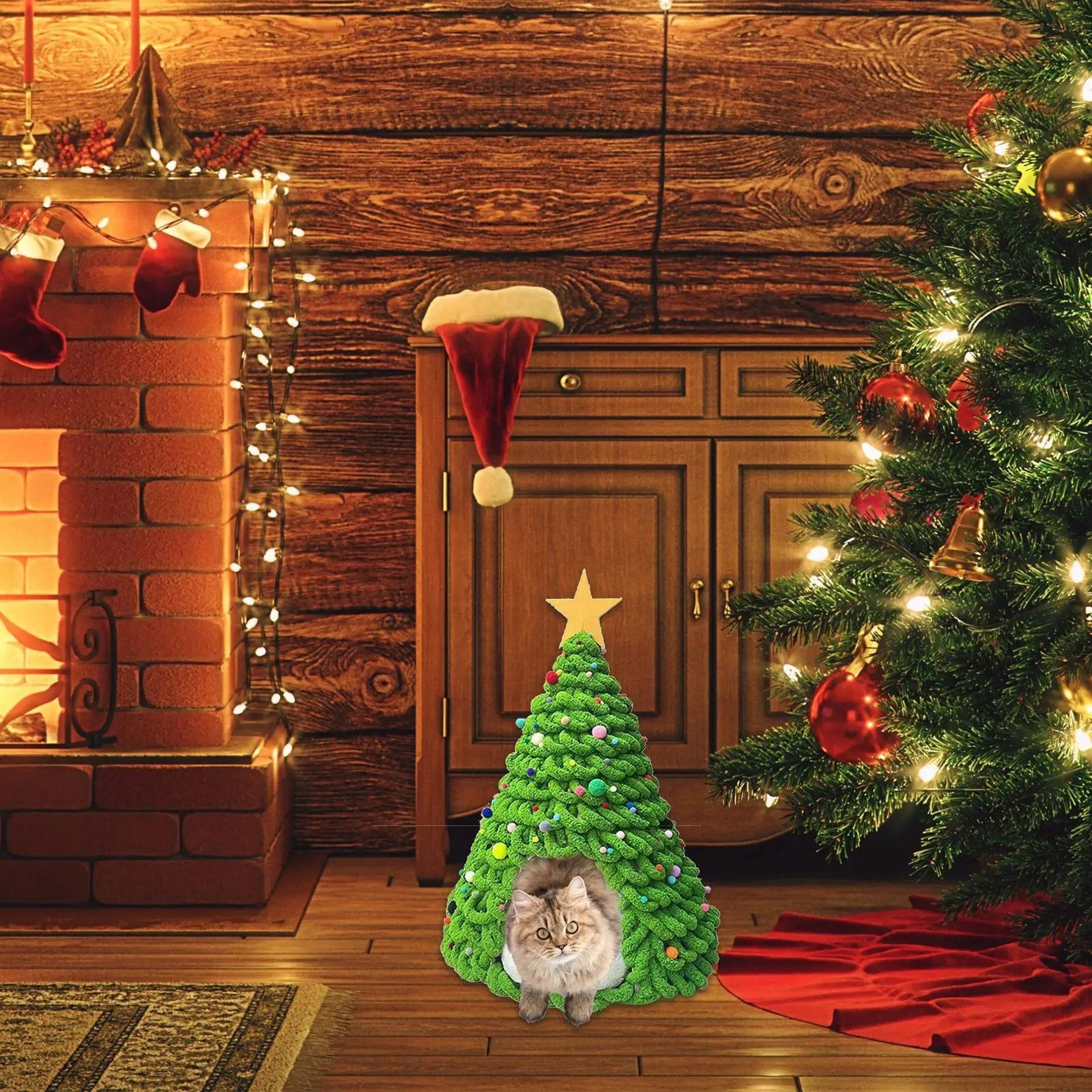 Christmas Tree Cat Bed Craft Material Set 1