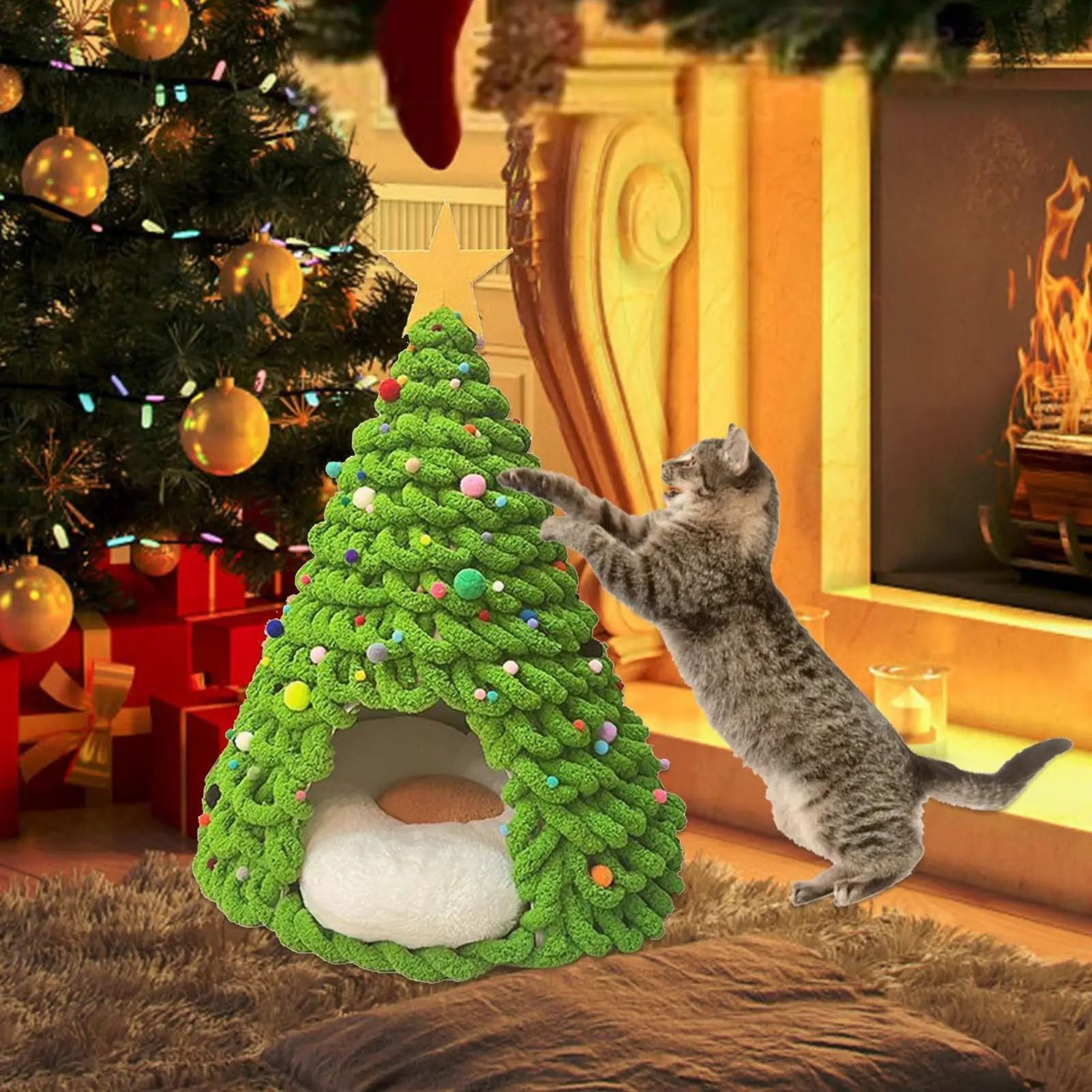 Christmas Tree Cat Bed Craft Material Set 2