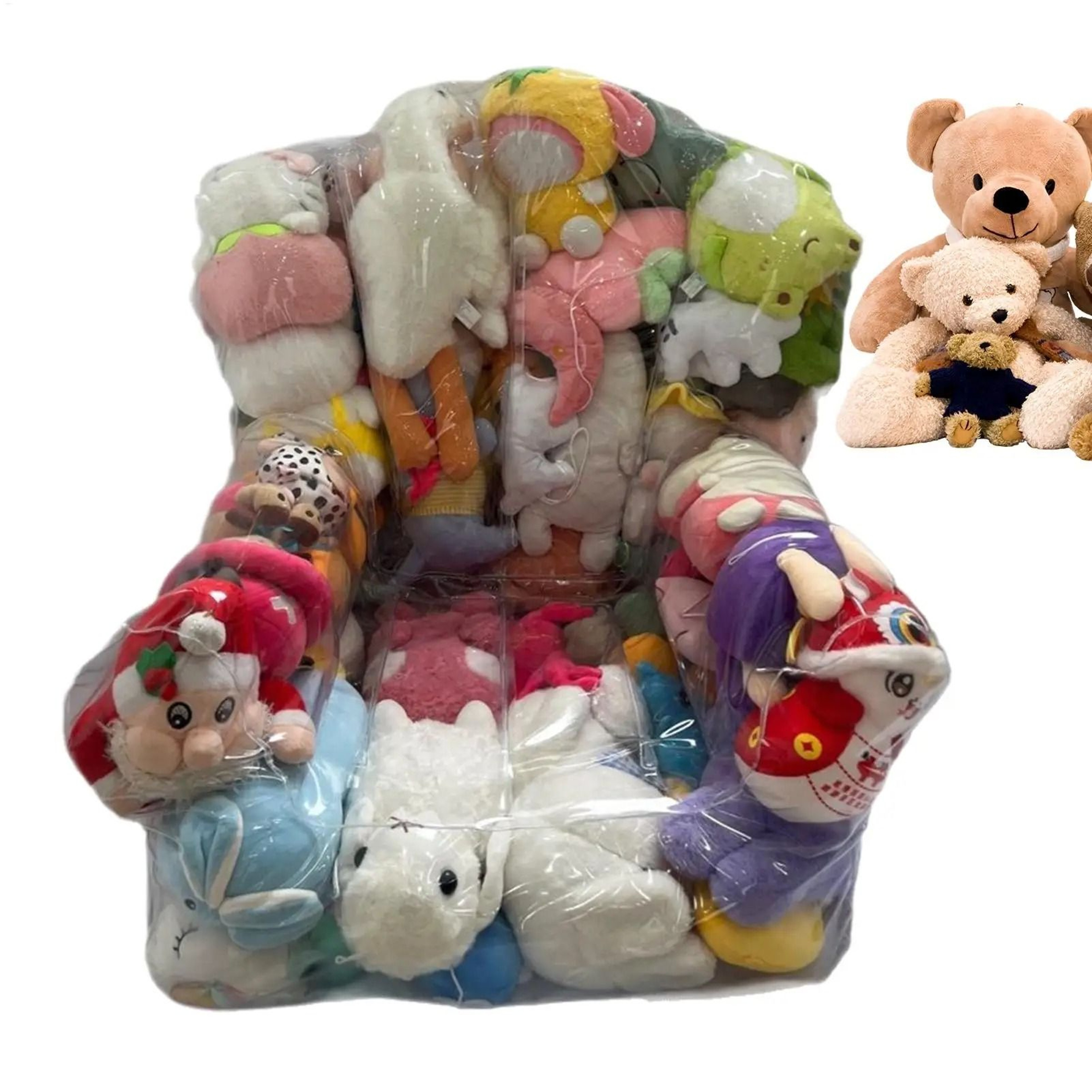 Clear Stuffable Bean Bag Chair Cover 5