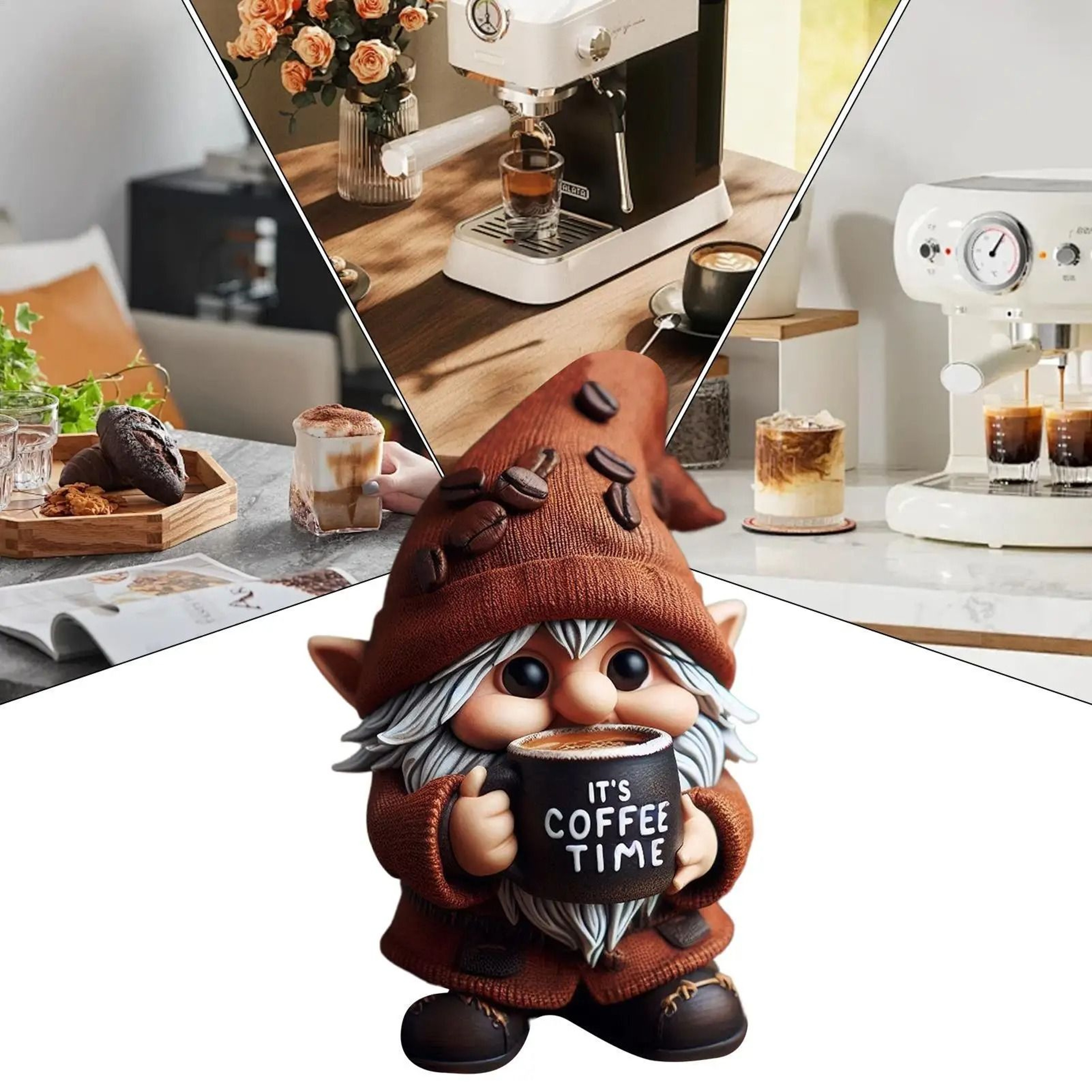 Coffee Gnome Kitchen Figurine Decoration 0