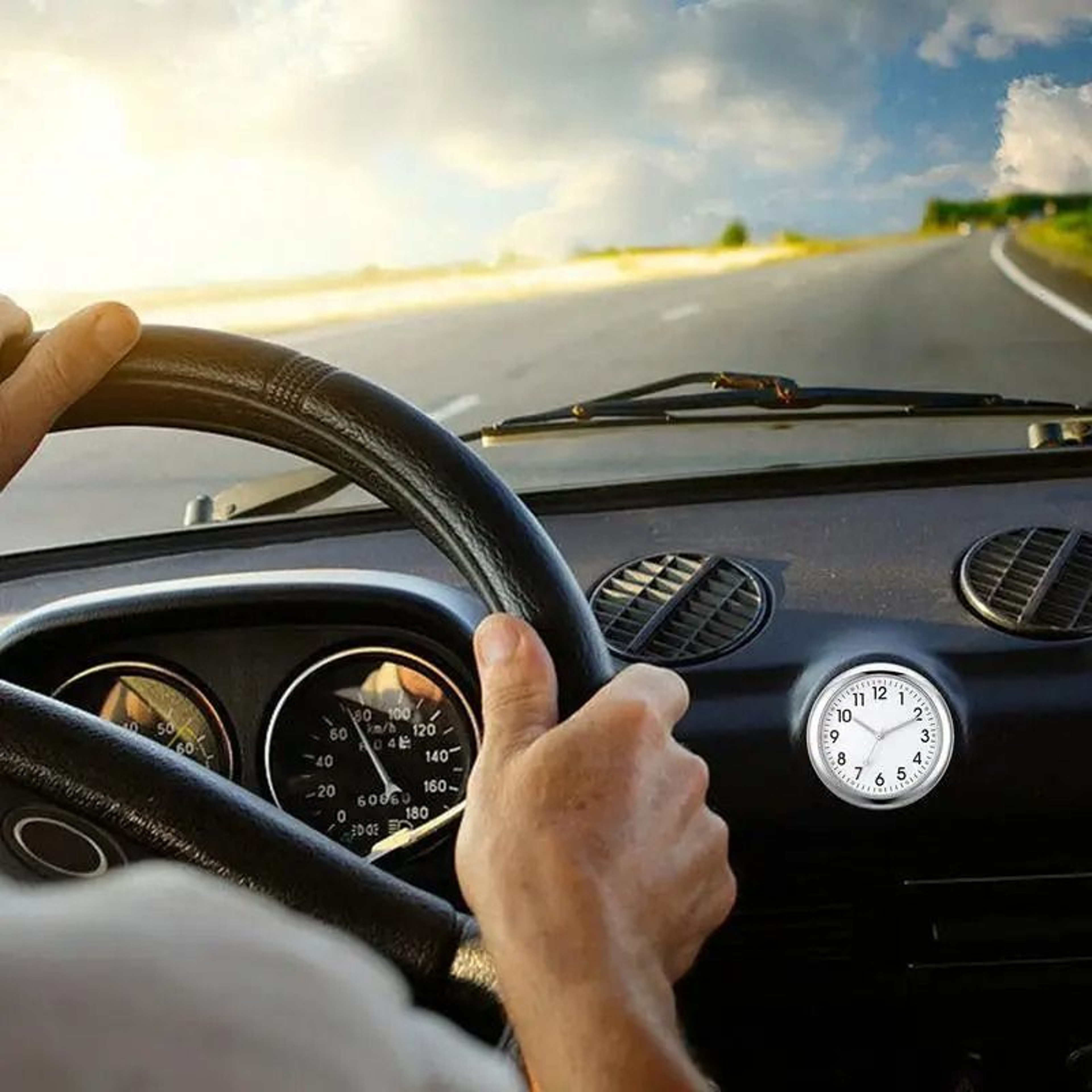 Analog Car Clock With Luminous Face 2