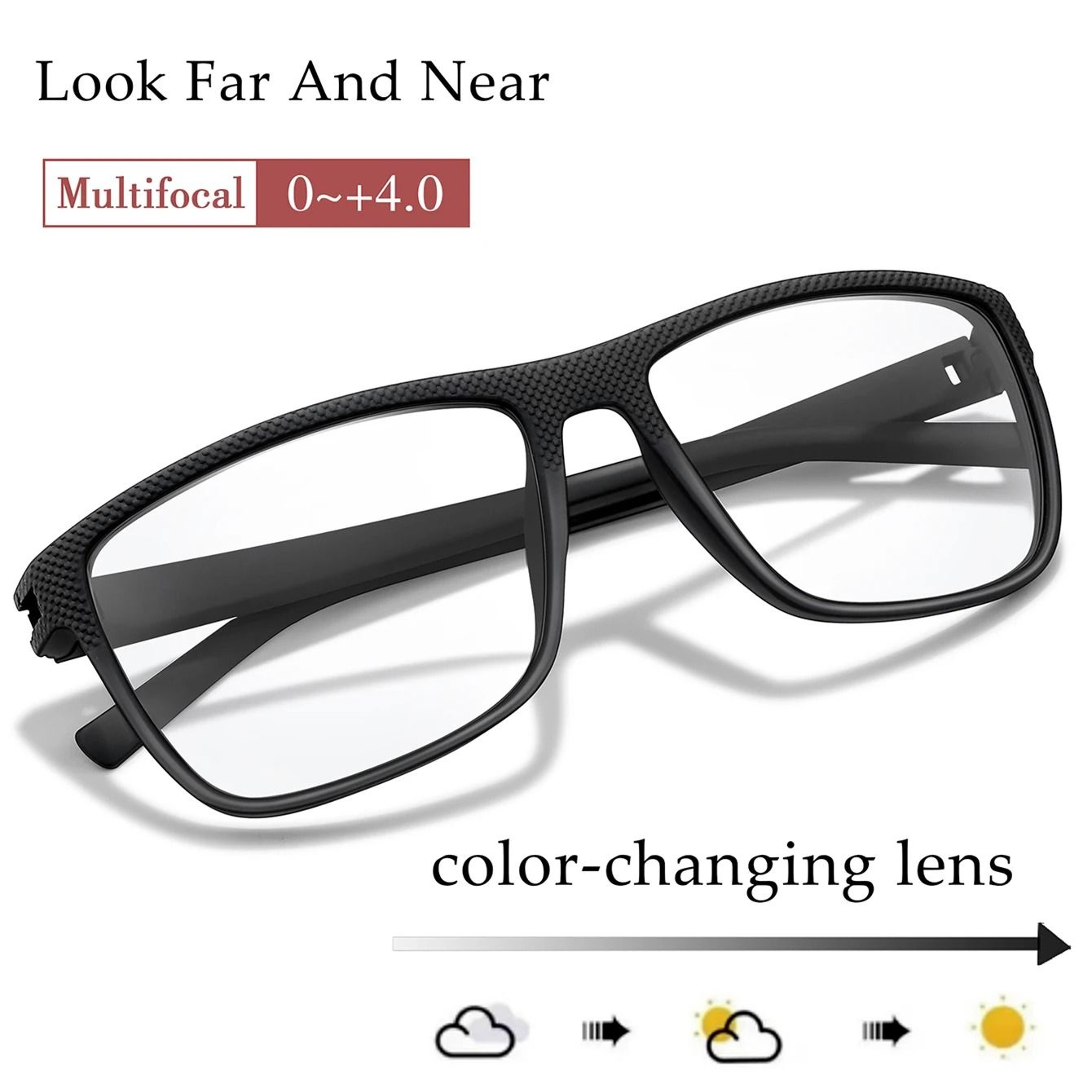 Photochromic Rectangular Reading Glasses 3