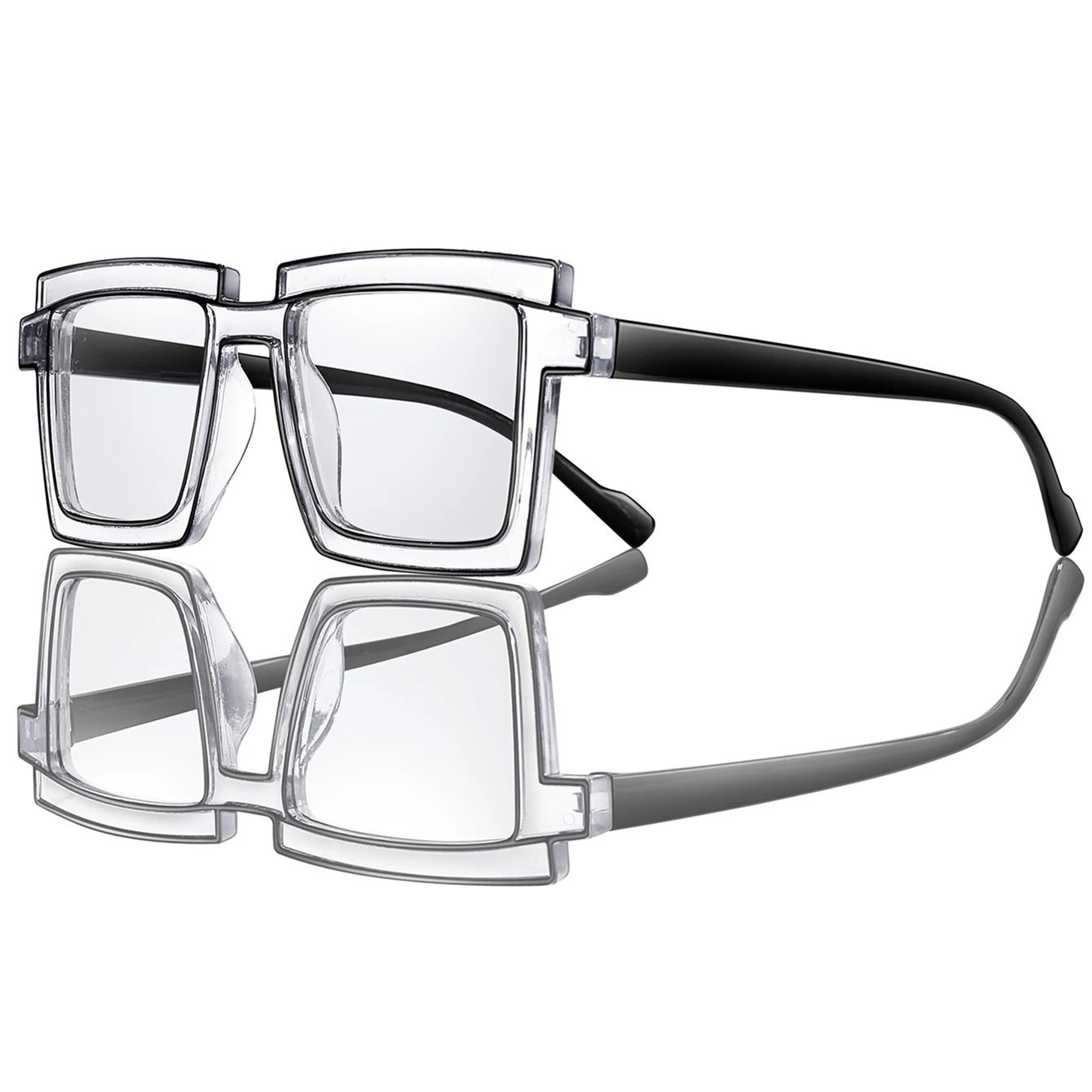 3 Pack Oversize Transparent Sunglasses Set 5