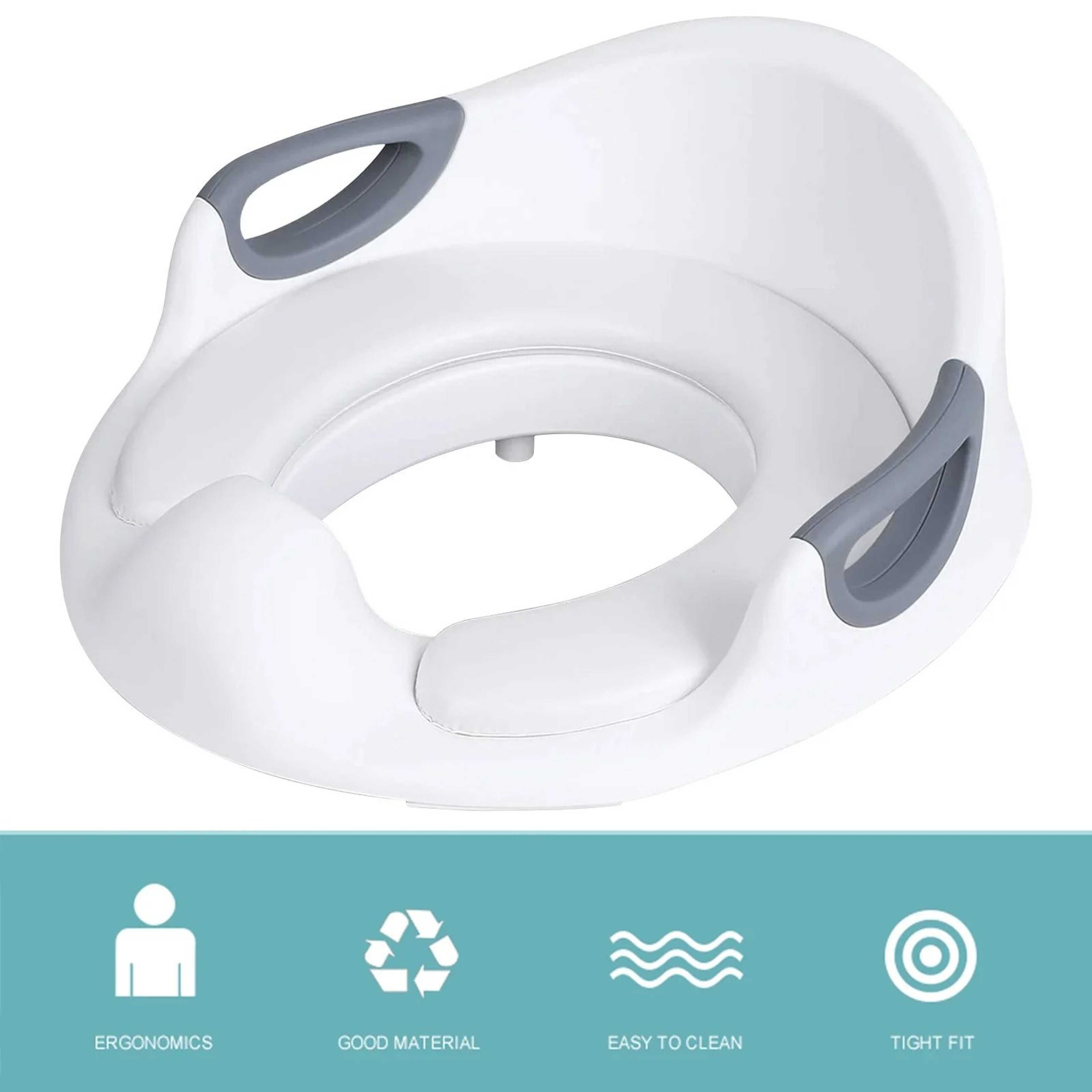 Toddler Toilet Seat Adapter With Handles For Comfortable Potty Training 3