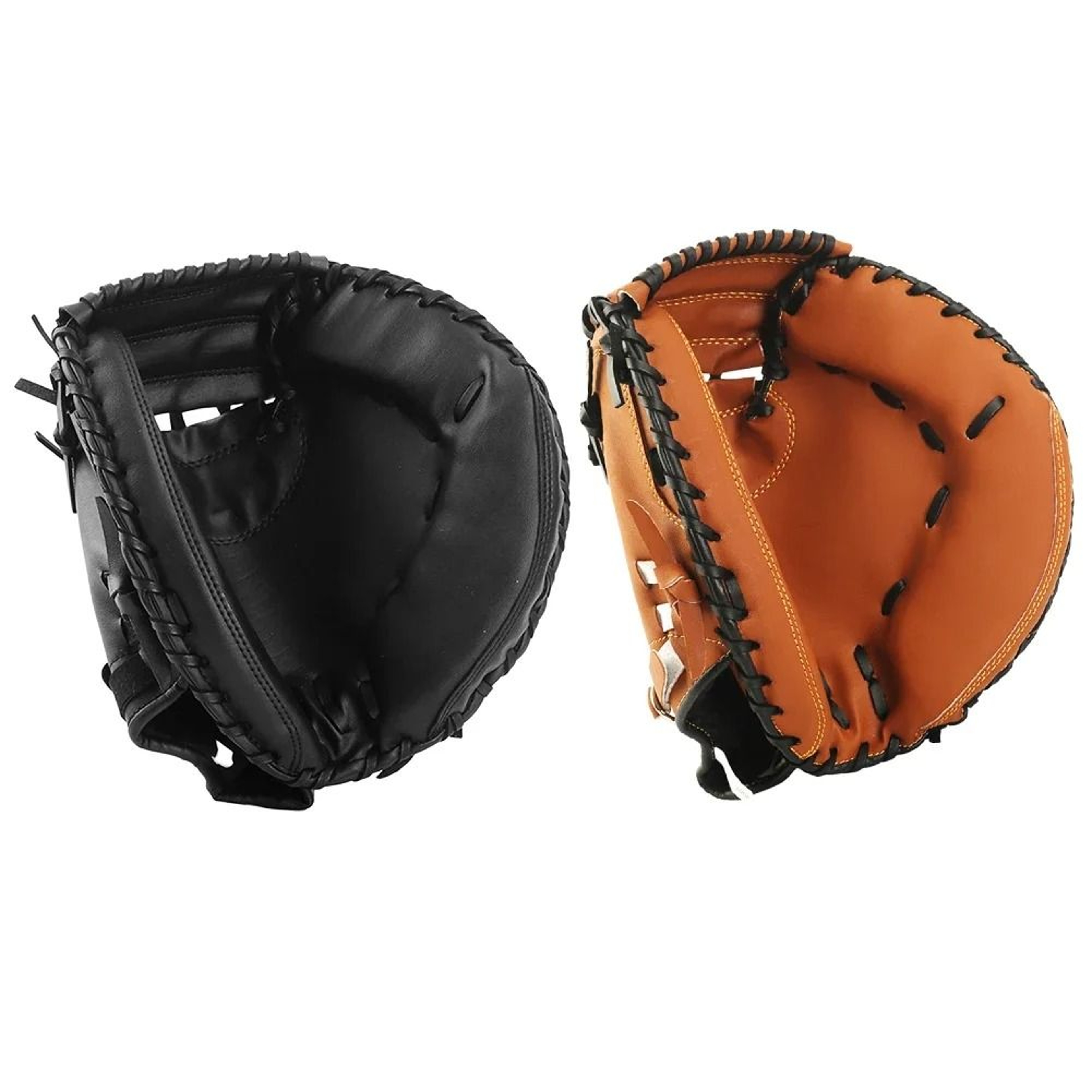 Premium PU Leather Baseball And Softball Catcher Mitt For Youth And Adults 0