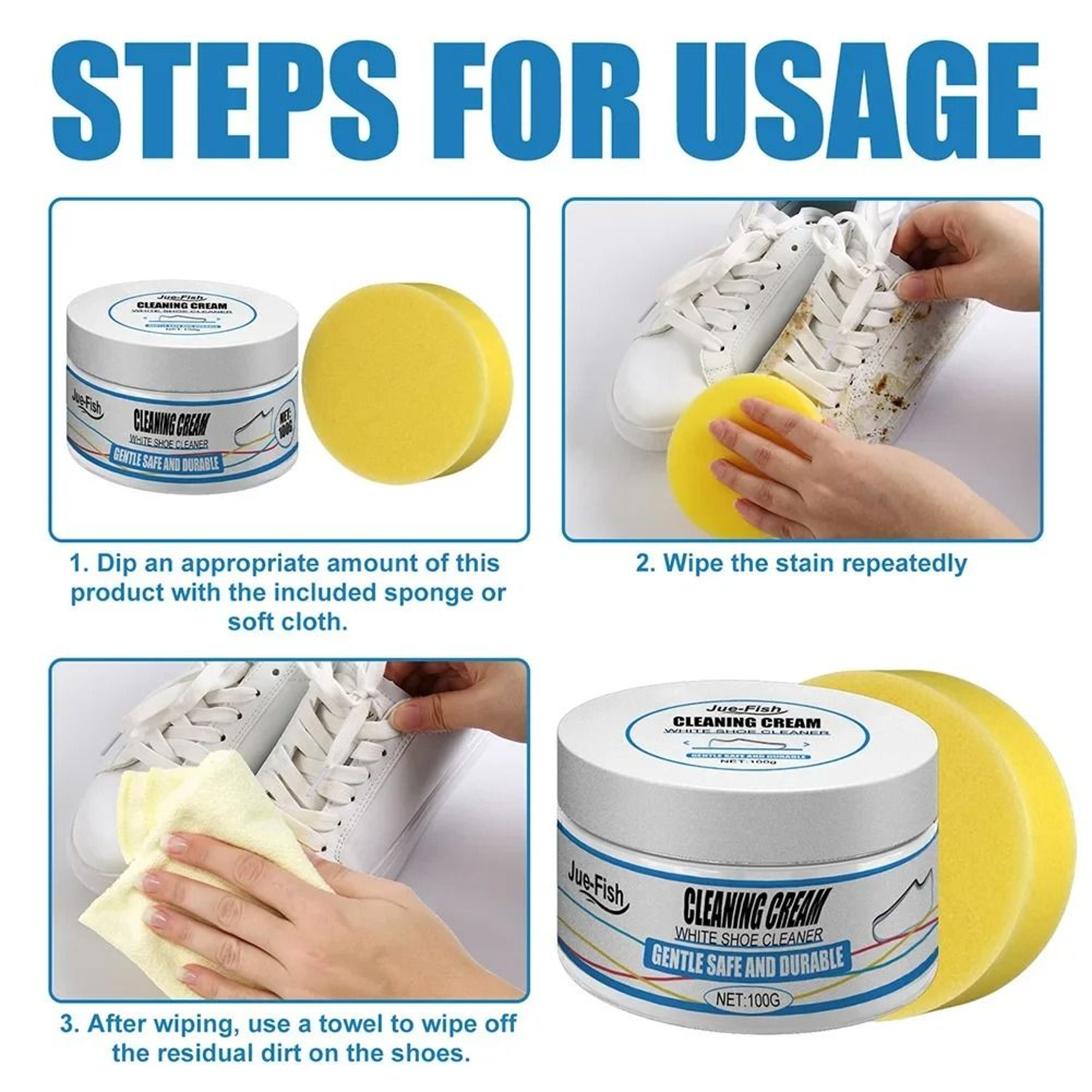 White Shoe Cleaning Cream For Brightening And Maintenance 4