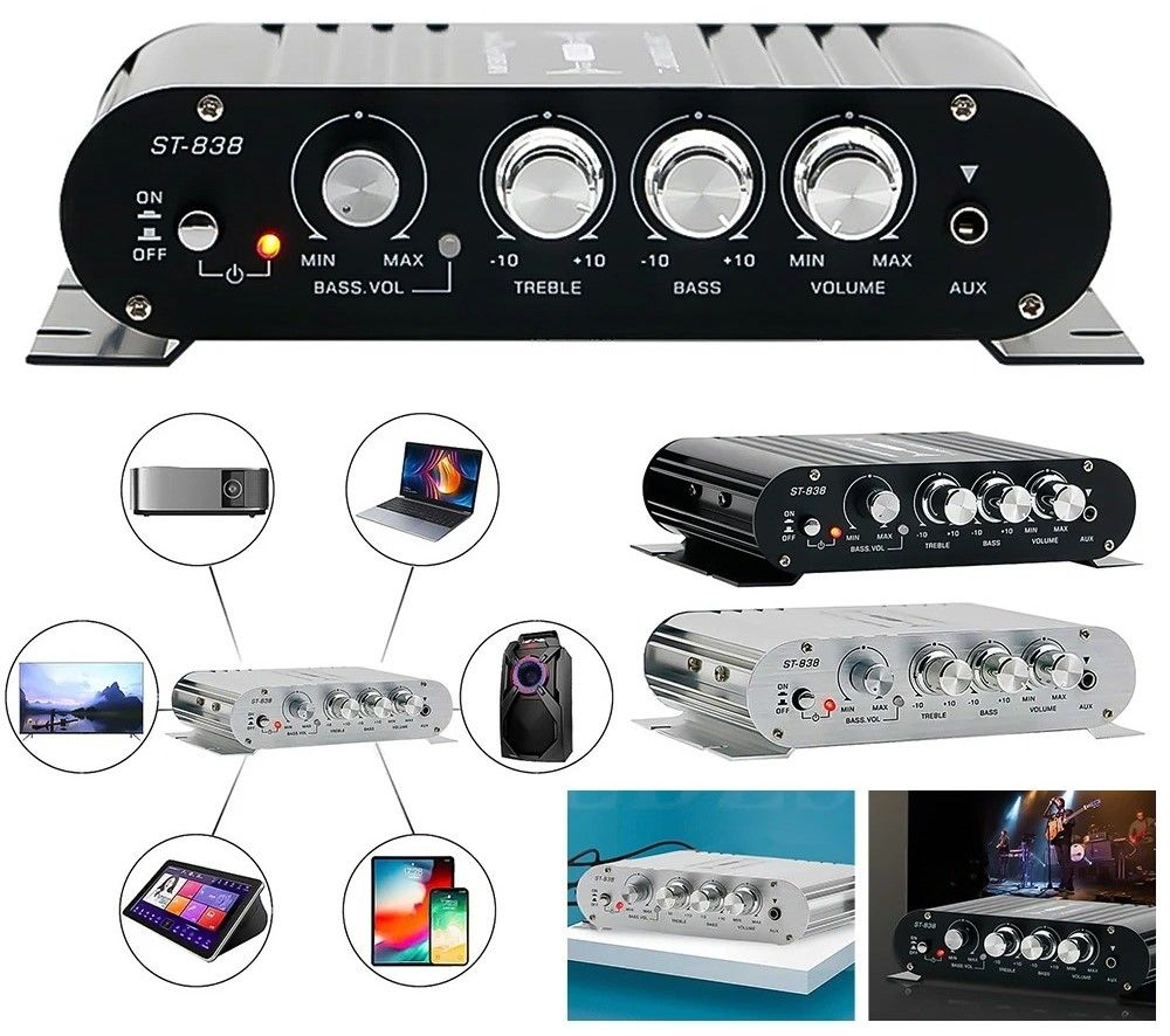 21 Channel HiFi Audio Amplifier With Adjustable Bass And Treble For Car And Home 1