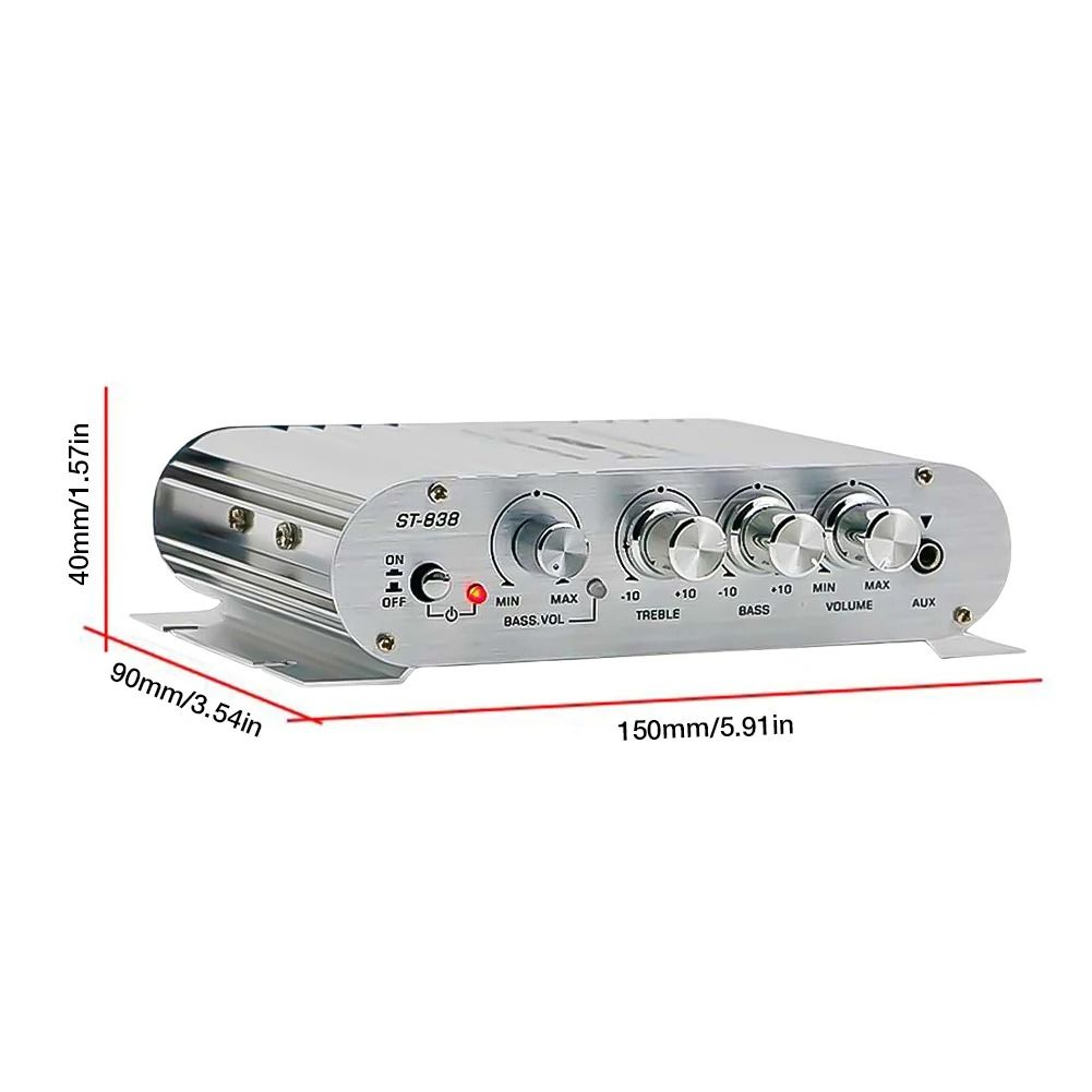 21 Channel HiFi Audio Amplifier With Adjustable Bass And Treble For Car And Home 7