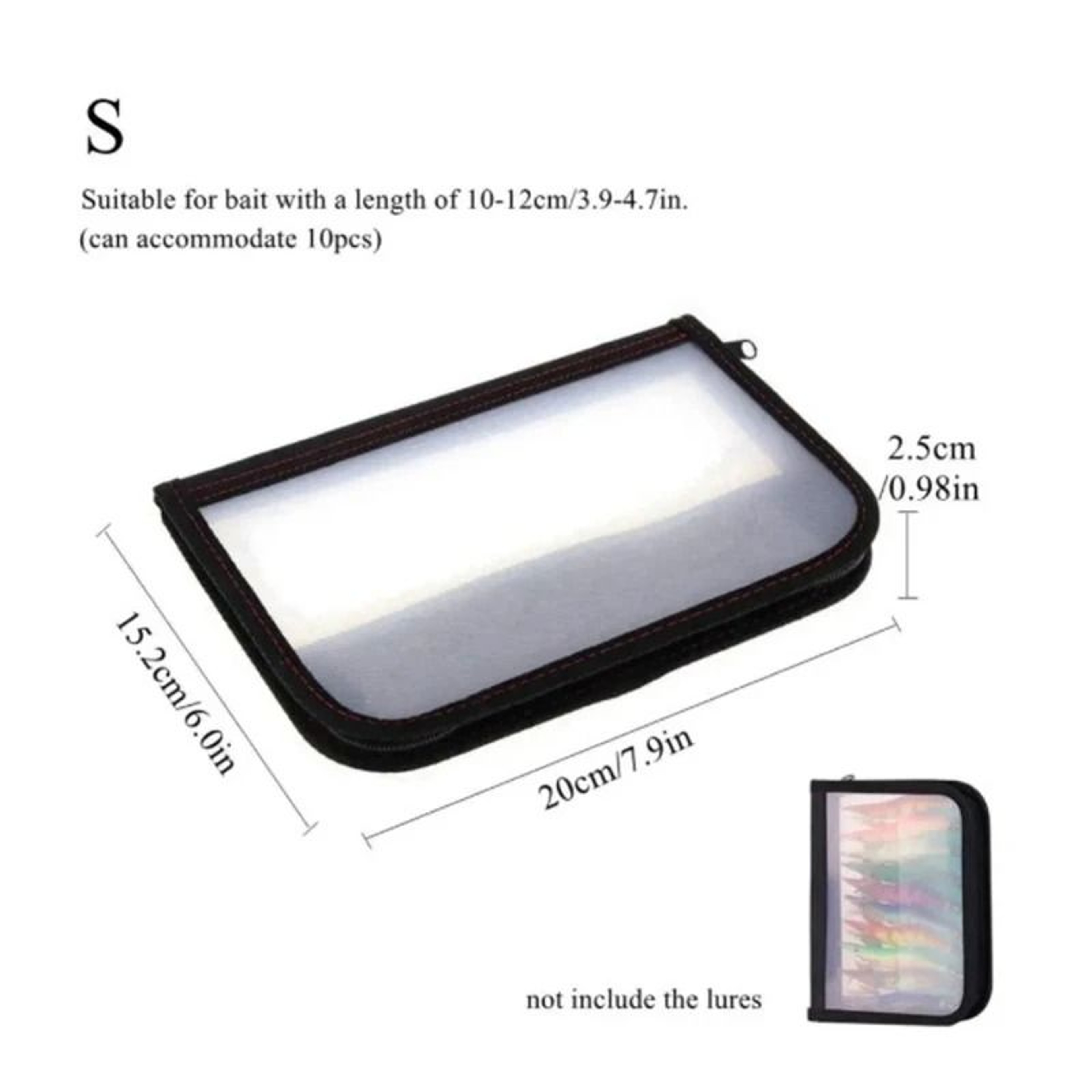 Portable Clear Fishing Lure And Hook Storage Bag With Double Zipper 6