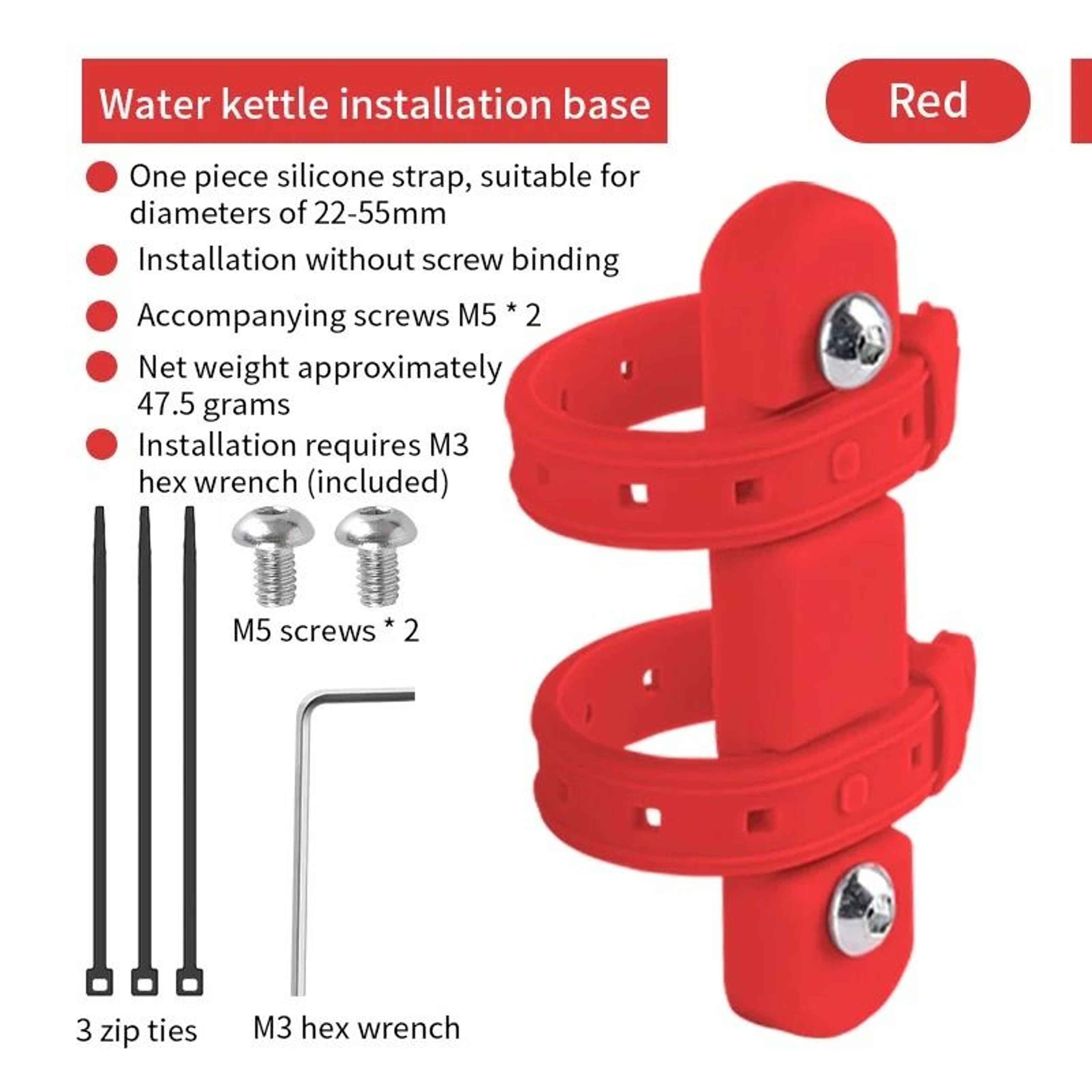 Bicycle Bottle Mount Adapter Strap For Frame And Fork Installation 8