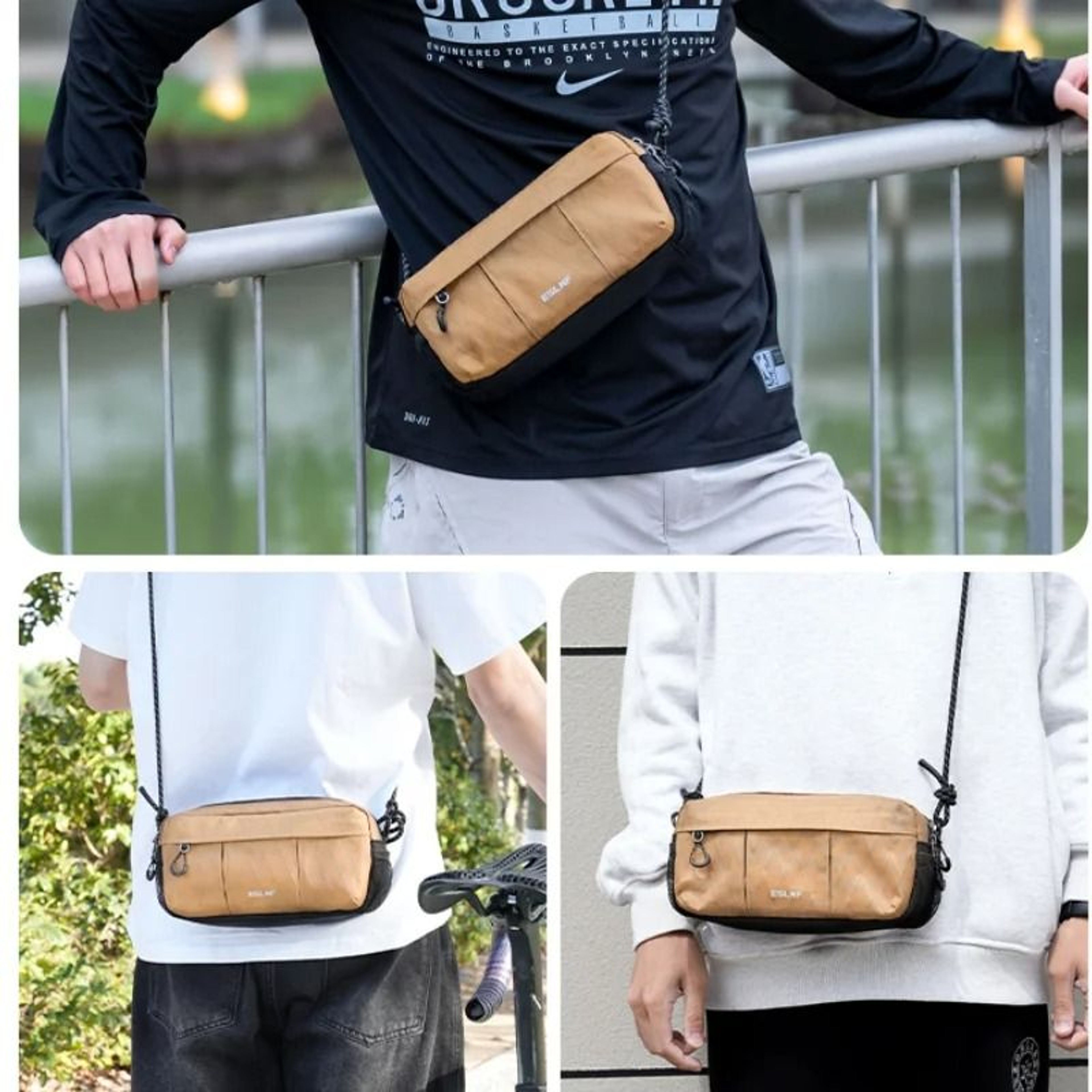Bicycle Handlebar Bag With Shoulder Strap For Cycling Storage 3