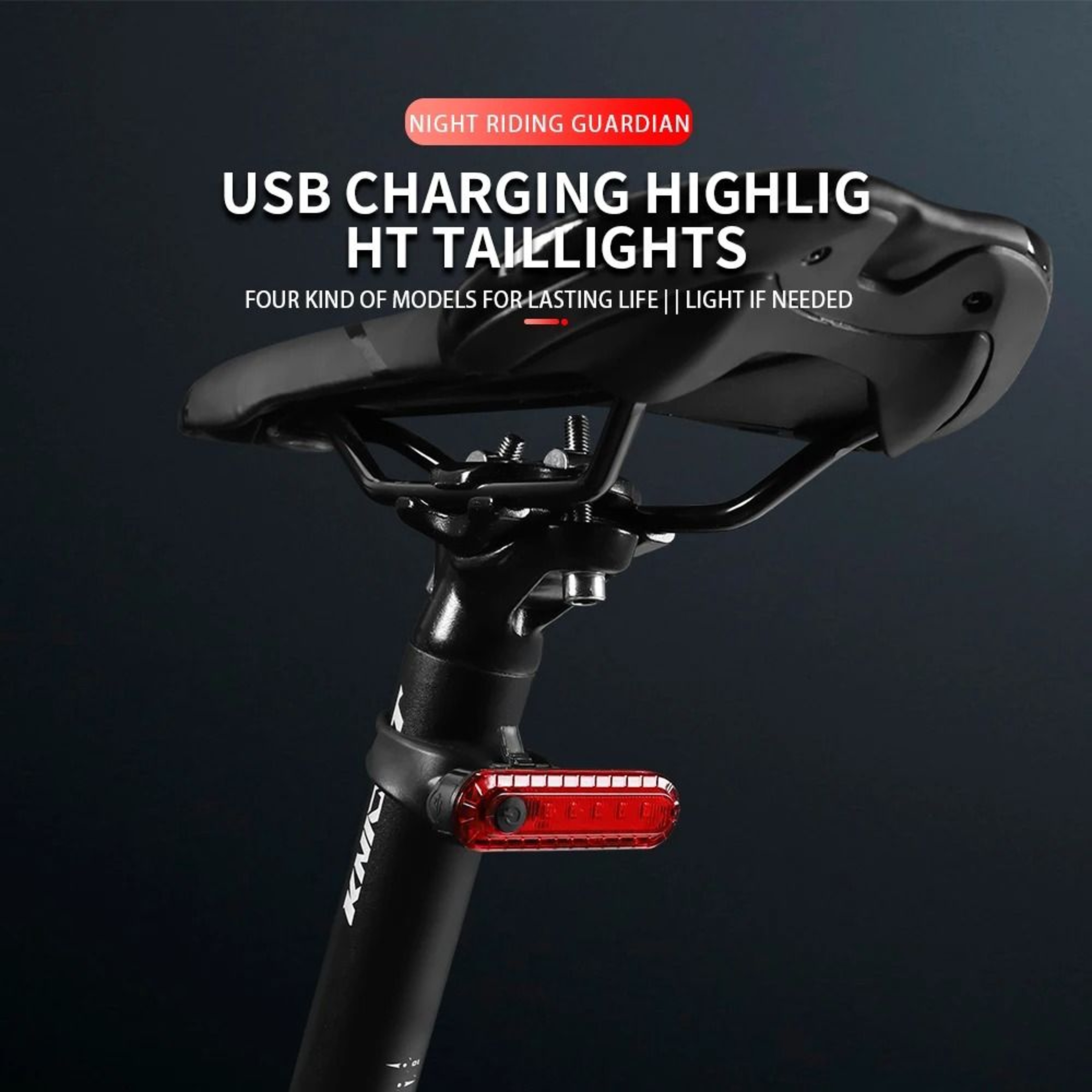 Bright USB Rechargeable Bicycle Tail Light For Cycling Safetys 4