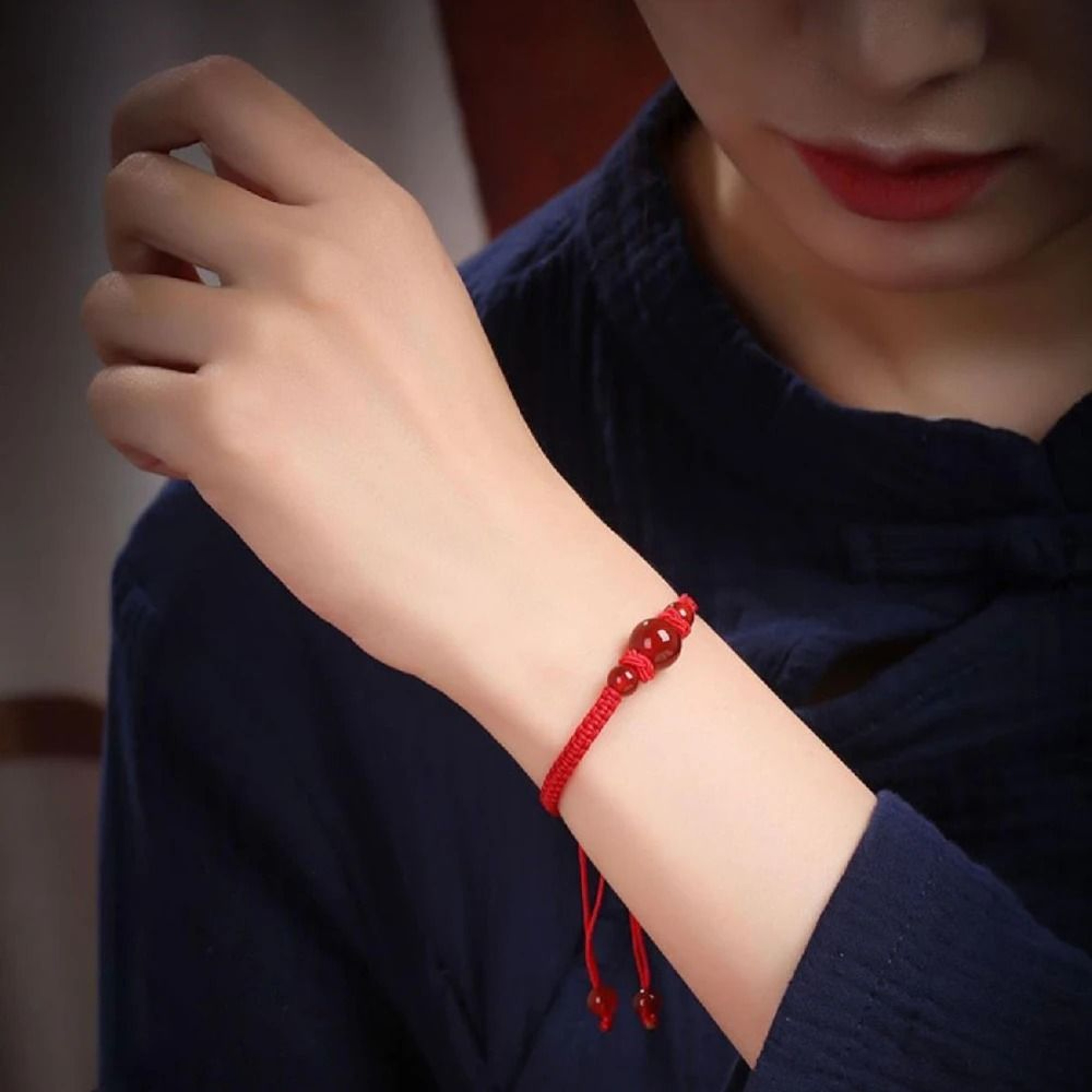 Red String Agate Bracelet For Good Luck And Couple Gift 3