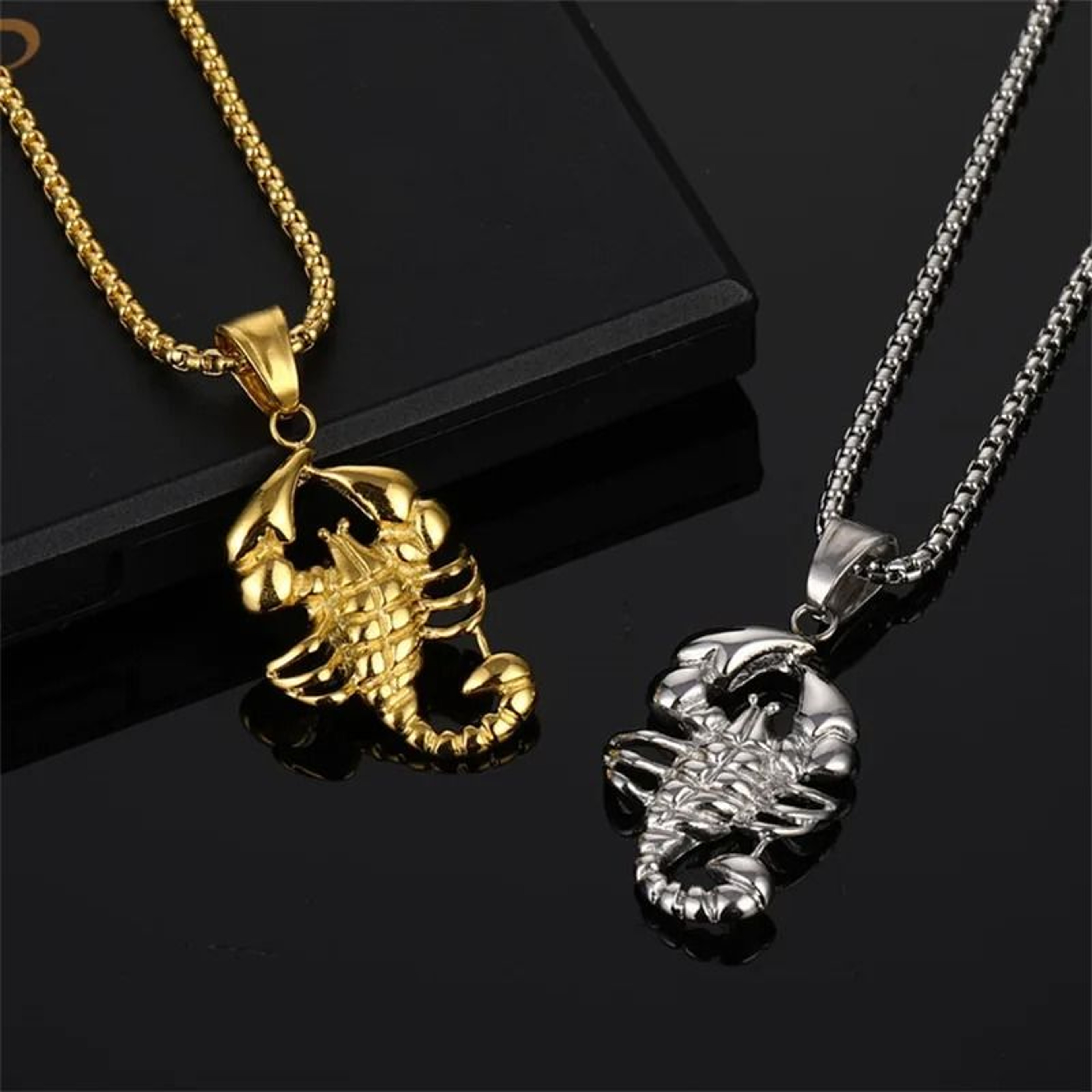 Mens Punk Scorpion Pendant Necklace For Street Style 1