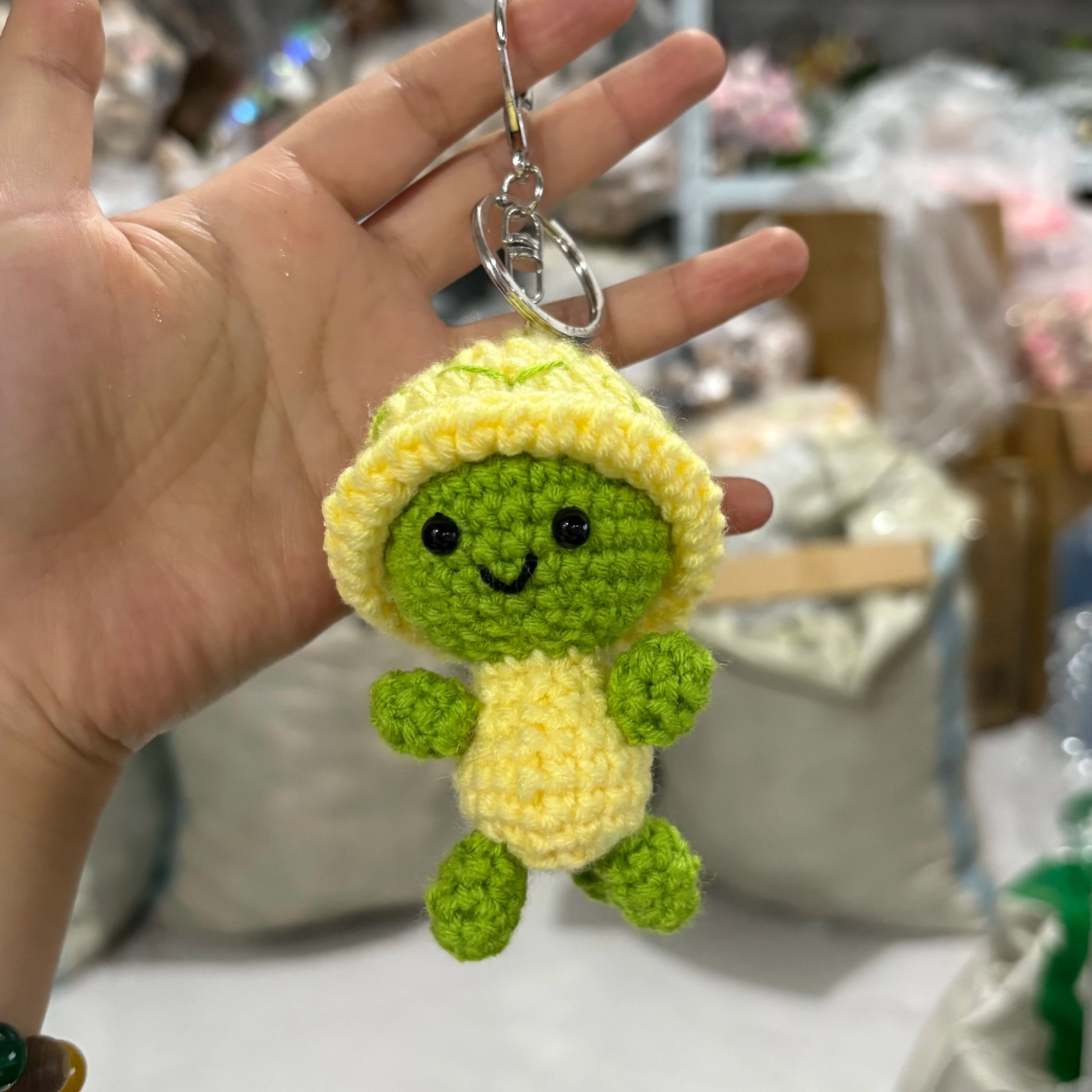 Handmade Woven Crochet Tortoise Keychain In Bohemian Style 6