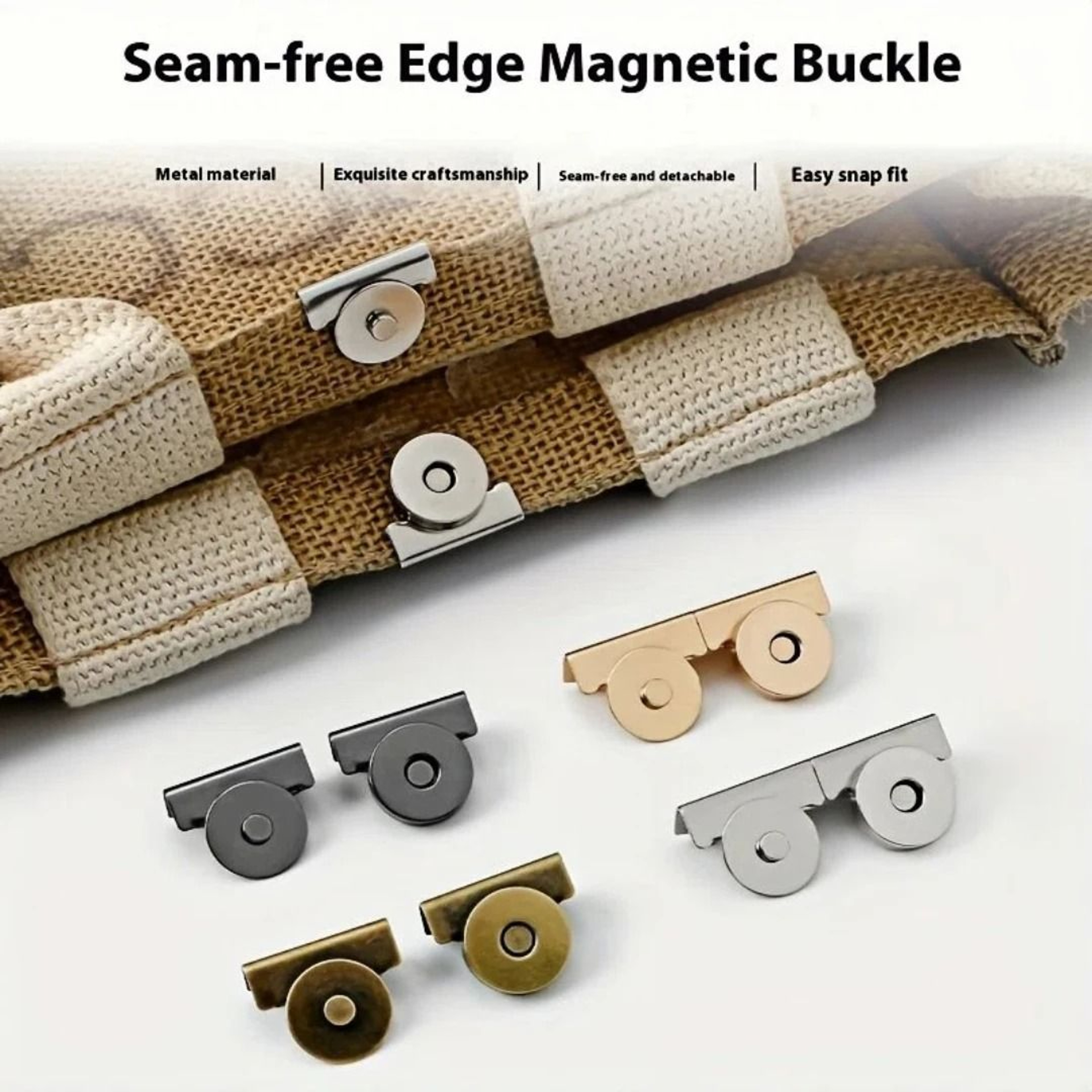 Seamless Magnetic Button Set For Bags Wallet Clothes DIY Craft Accessories 2
