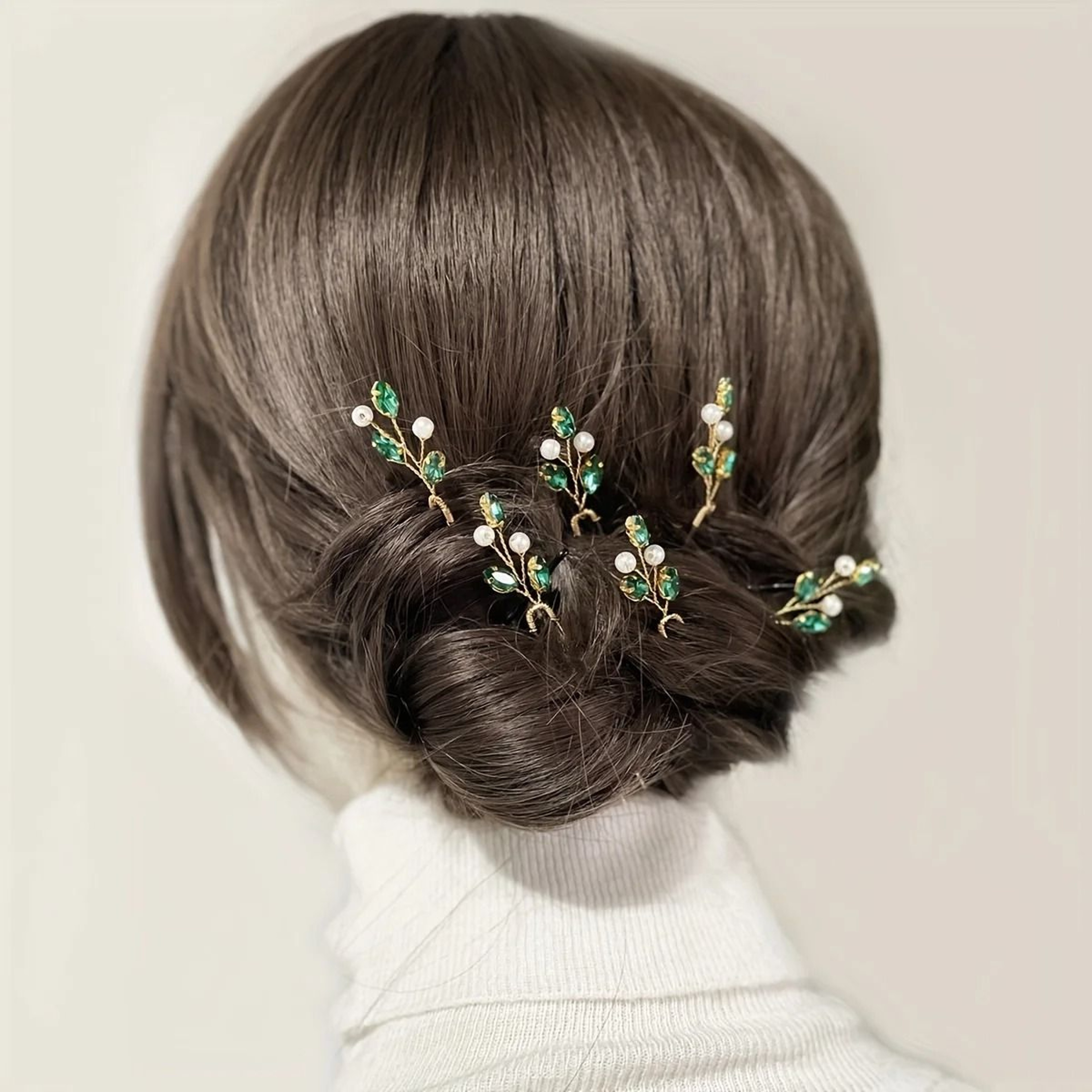 Faux Pearl Decor Hair Pins Set Of Six Fashion Bridal Hair Accessories 0