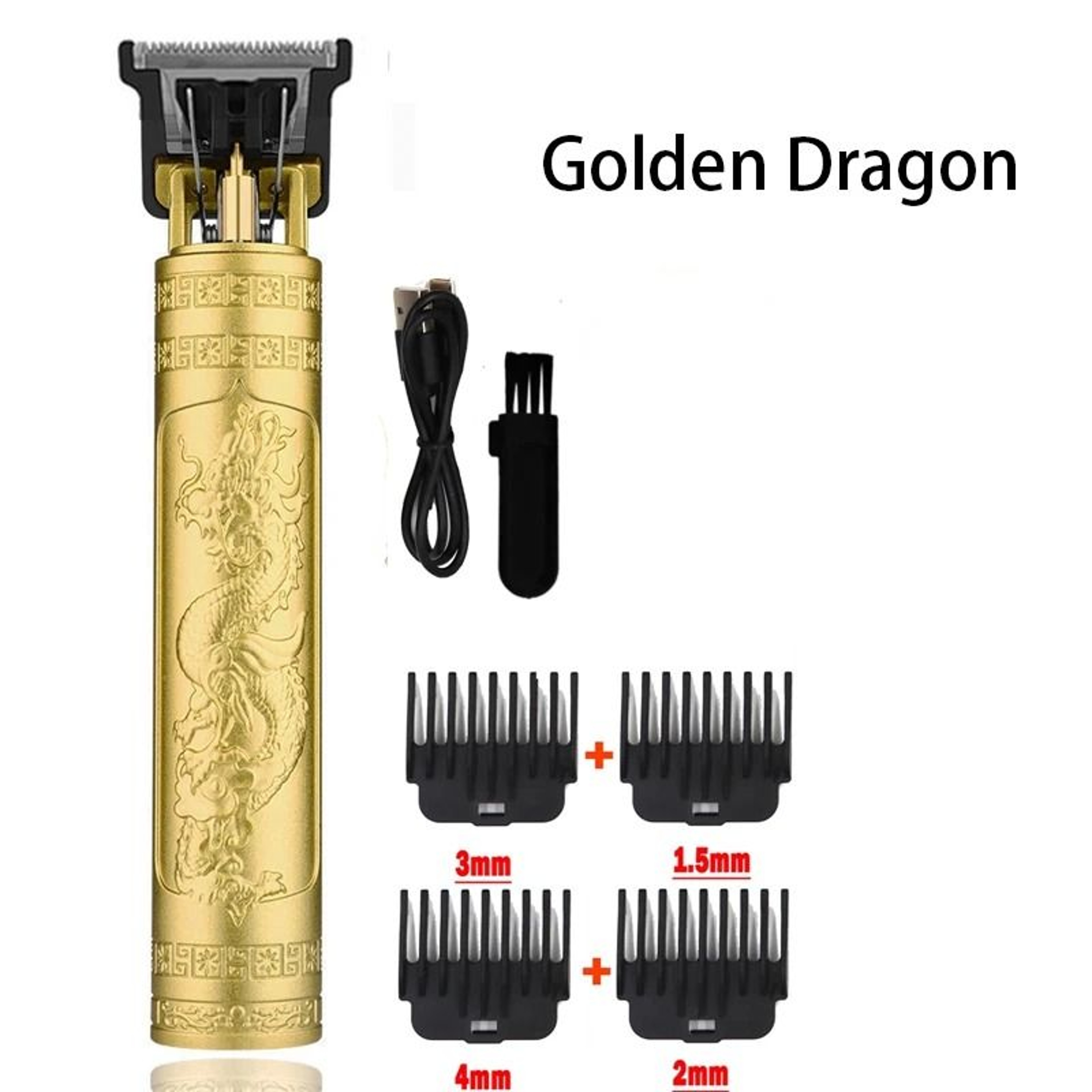 Vintage Cordless Hair Clipper Trimmer USB Fast Charging Electric Shaver 6