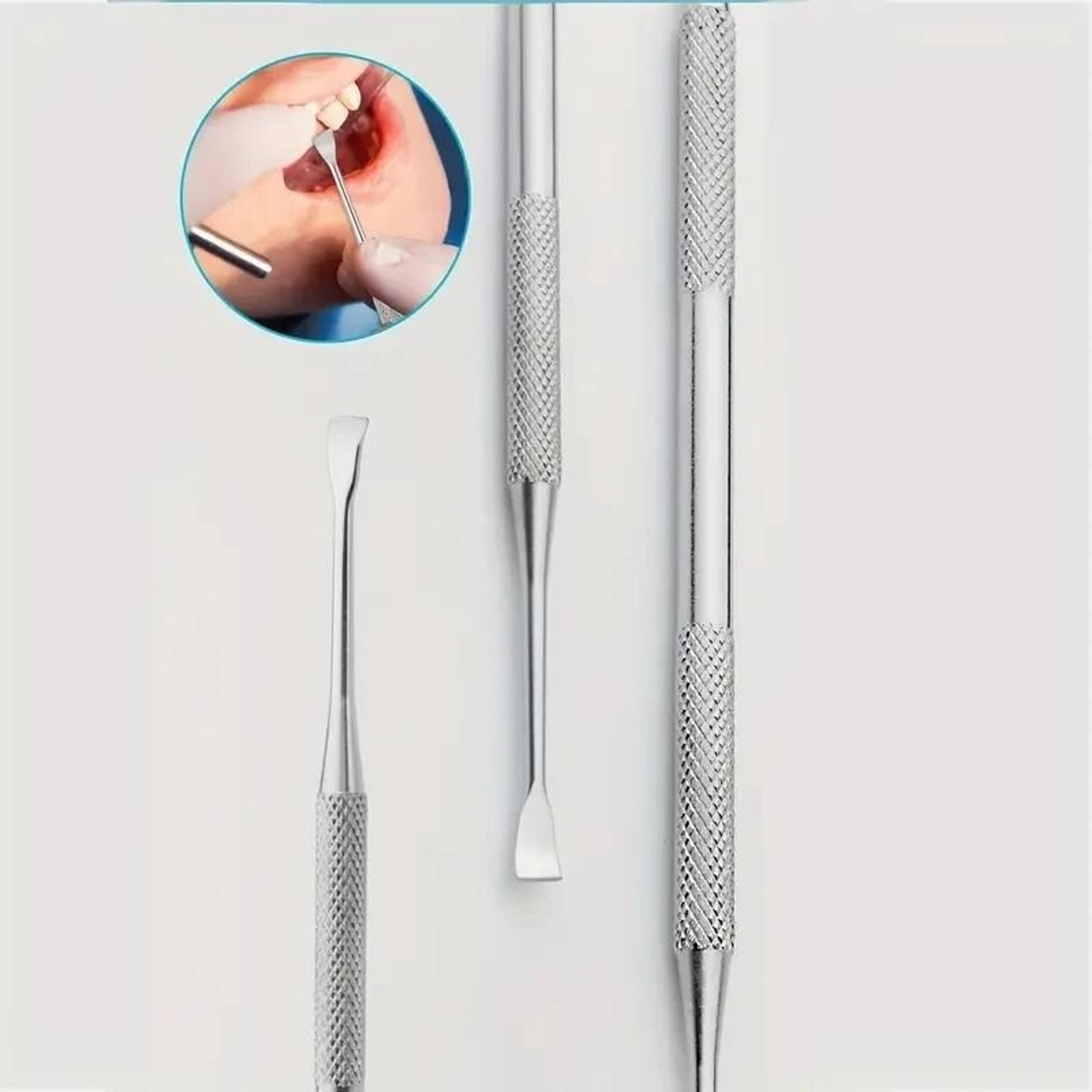 Stainless Steel Dental Tools 3 Pieces Set Oral Care Kit 4