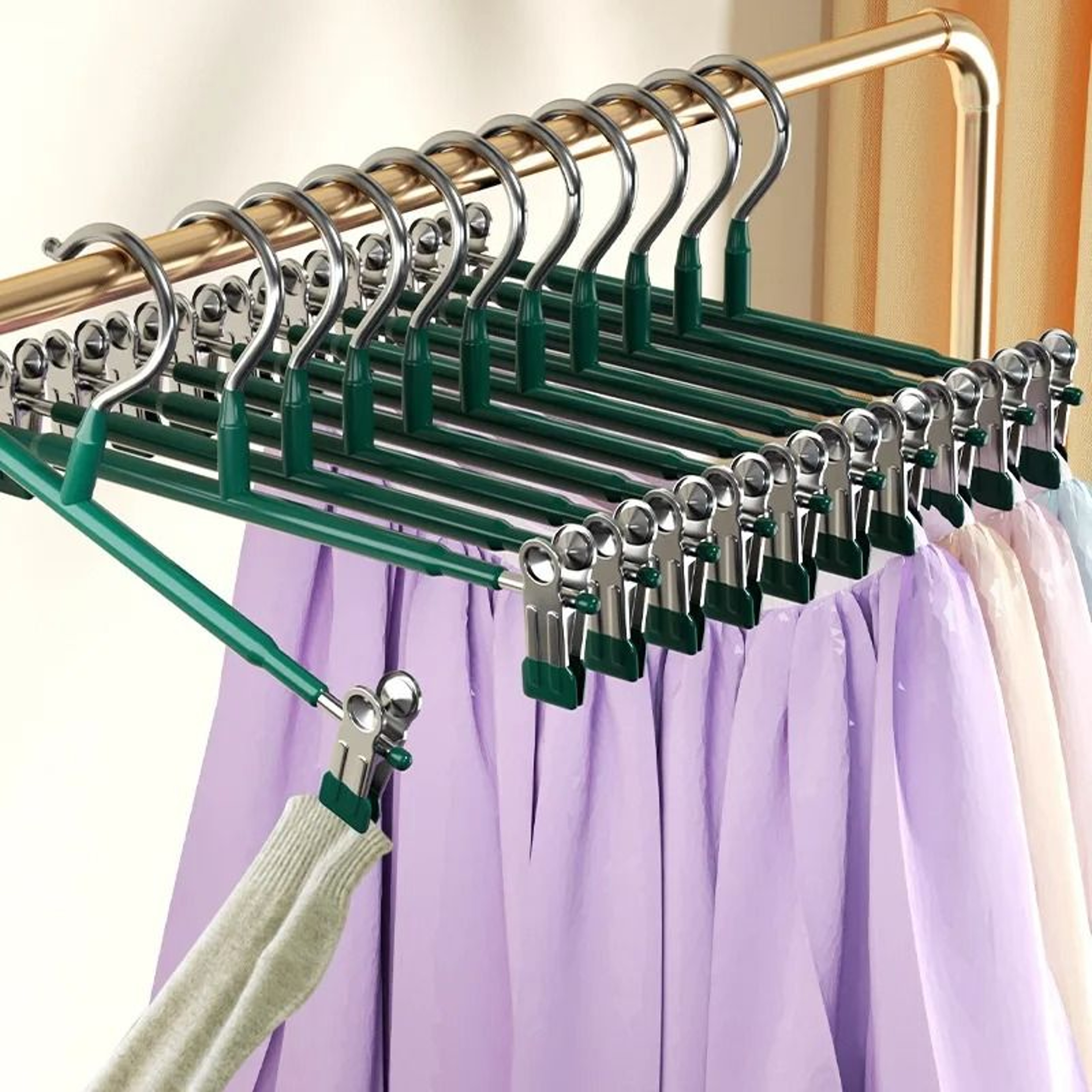 Multi Functional Pant And Skirt Rack Clip Hanger Non Slip Drying Rack 1