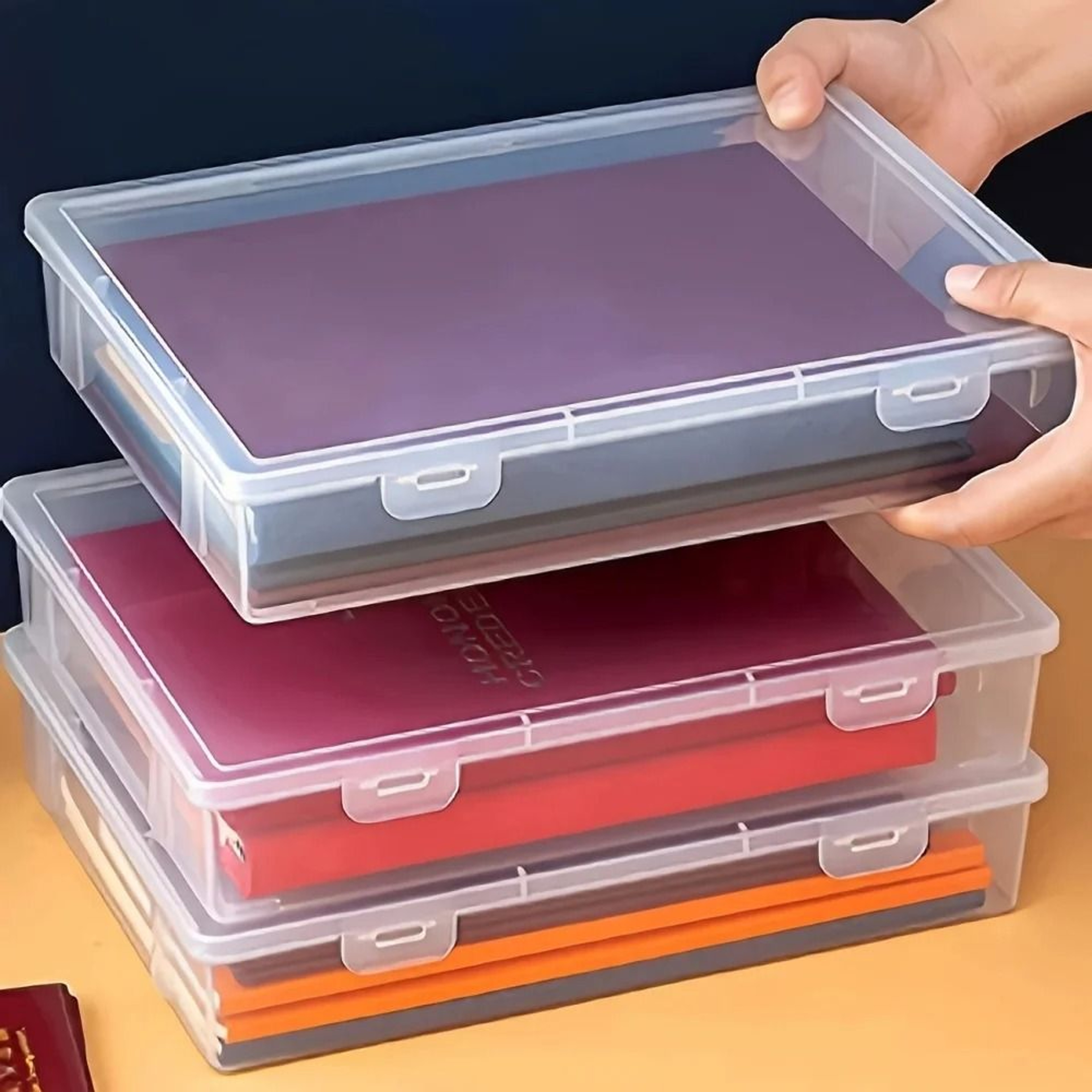 Transparent Storage Container Dustproof Plastic Box For Organizing 0
