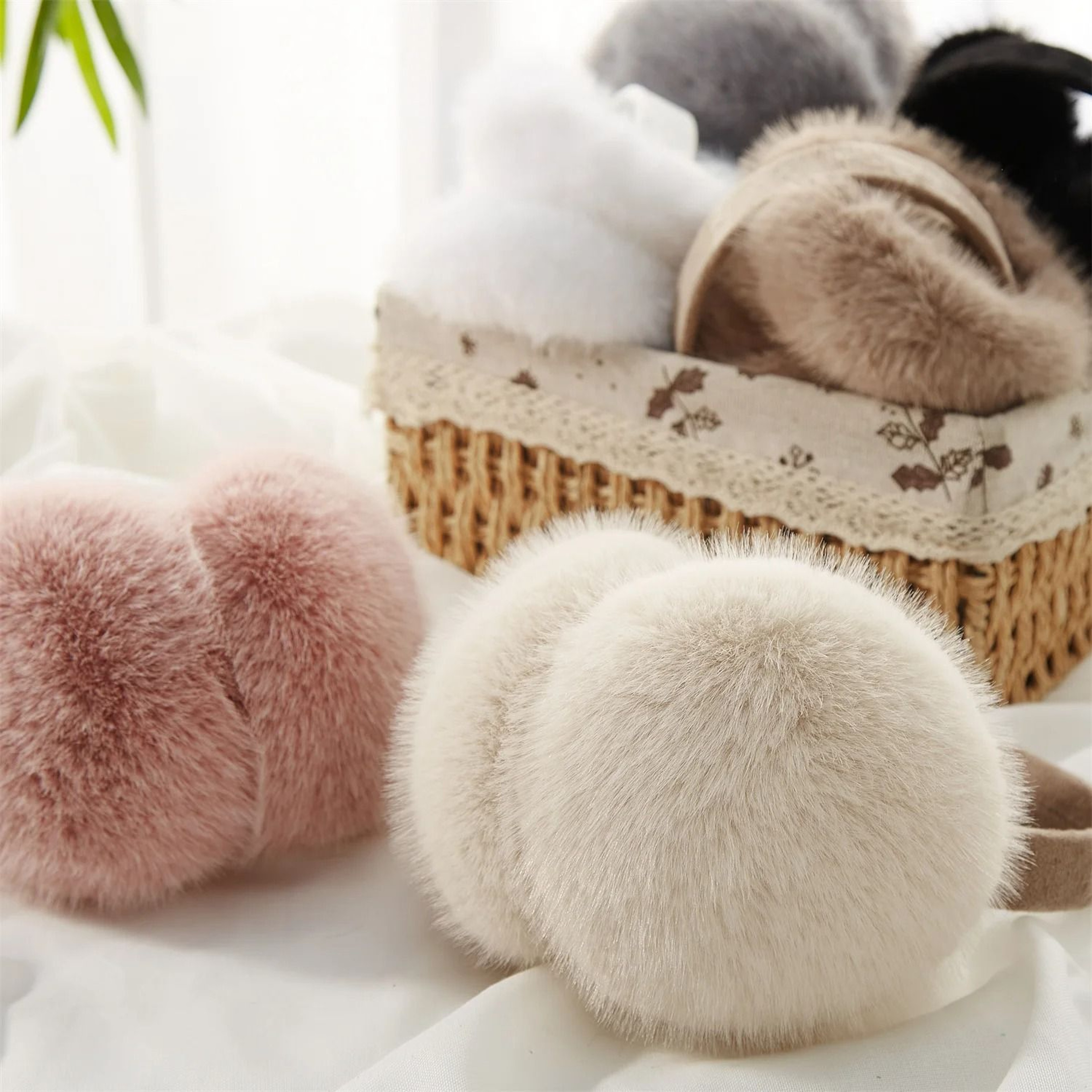 Foldable Plush Warm Earmuffs For Women Winter Ear Warmers 1
