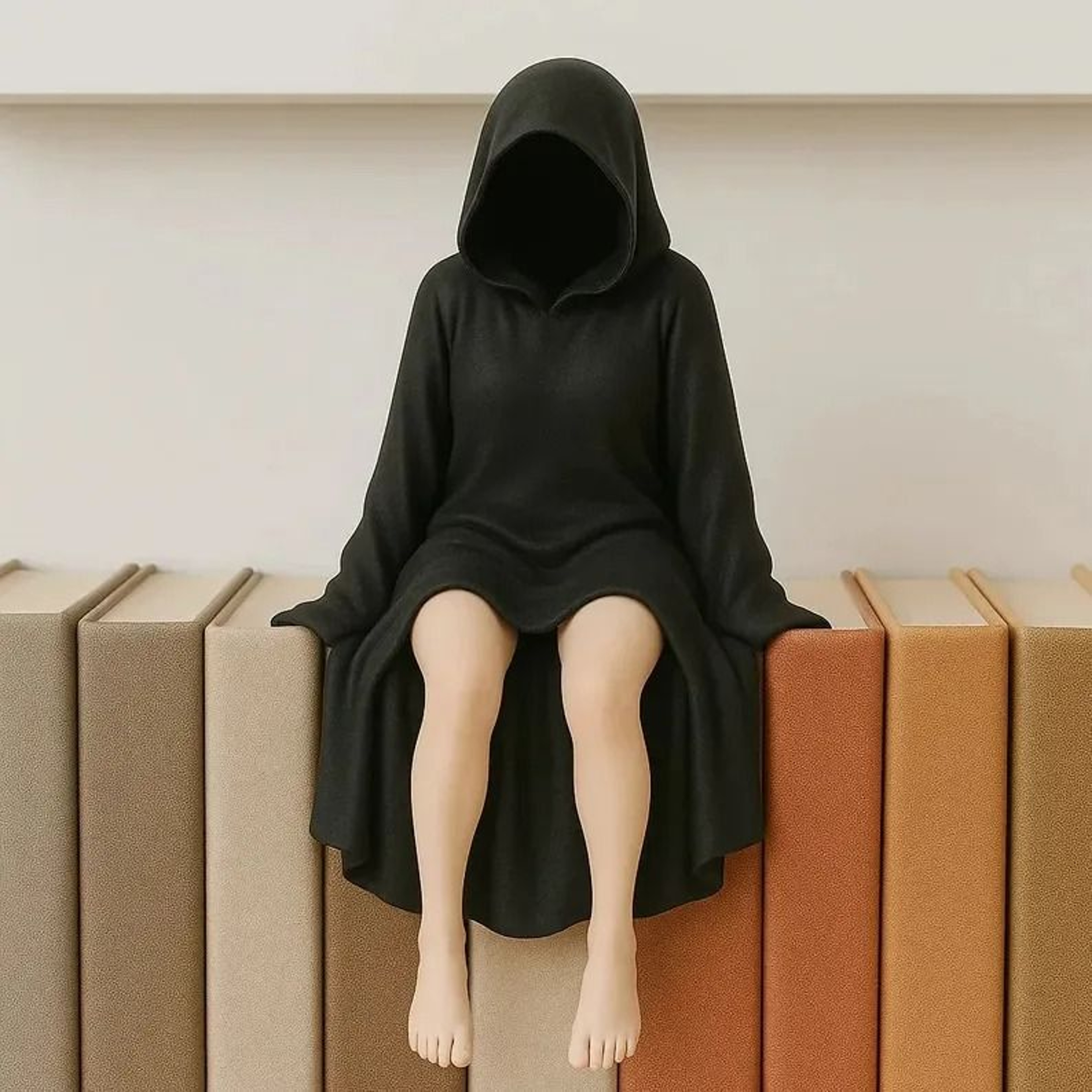 Hooded Gothic Figurine Bookshelf Decorative Sculpture 6