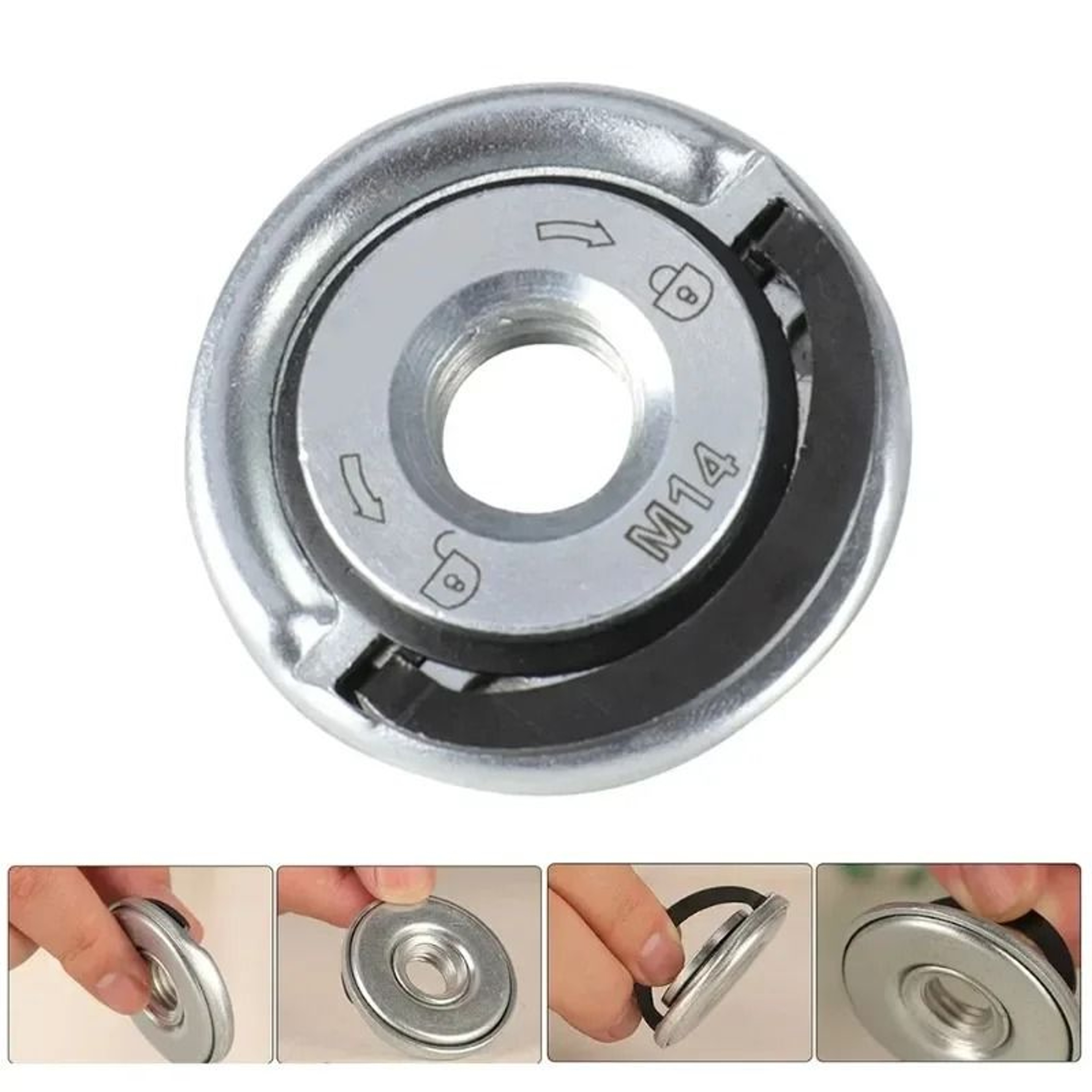Self Locking Angle Grinder Accessory Plate For M14 Grinders 1